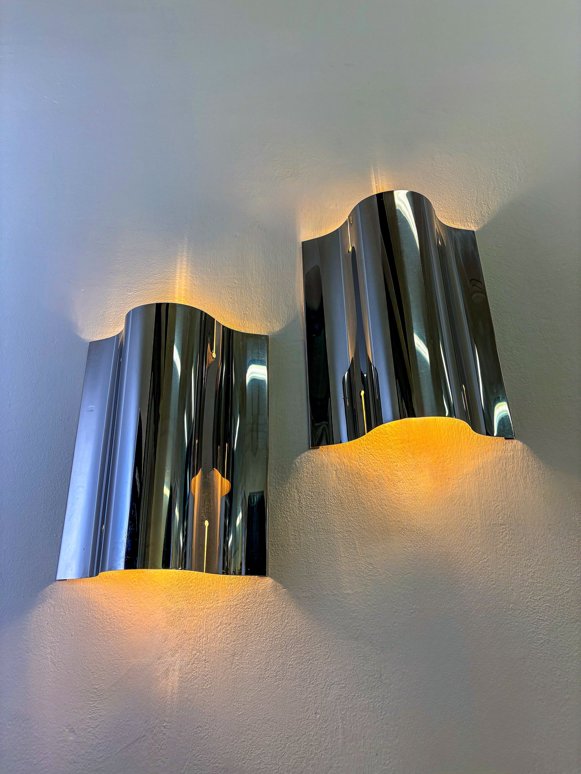 Pair of Space-Age wall Sconces by Sagim, Italy, 1970's