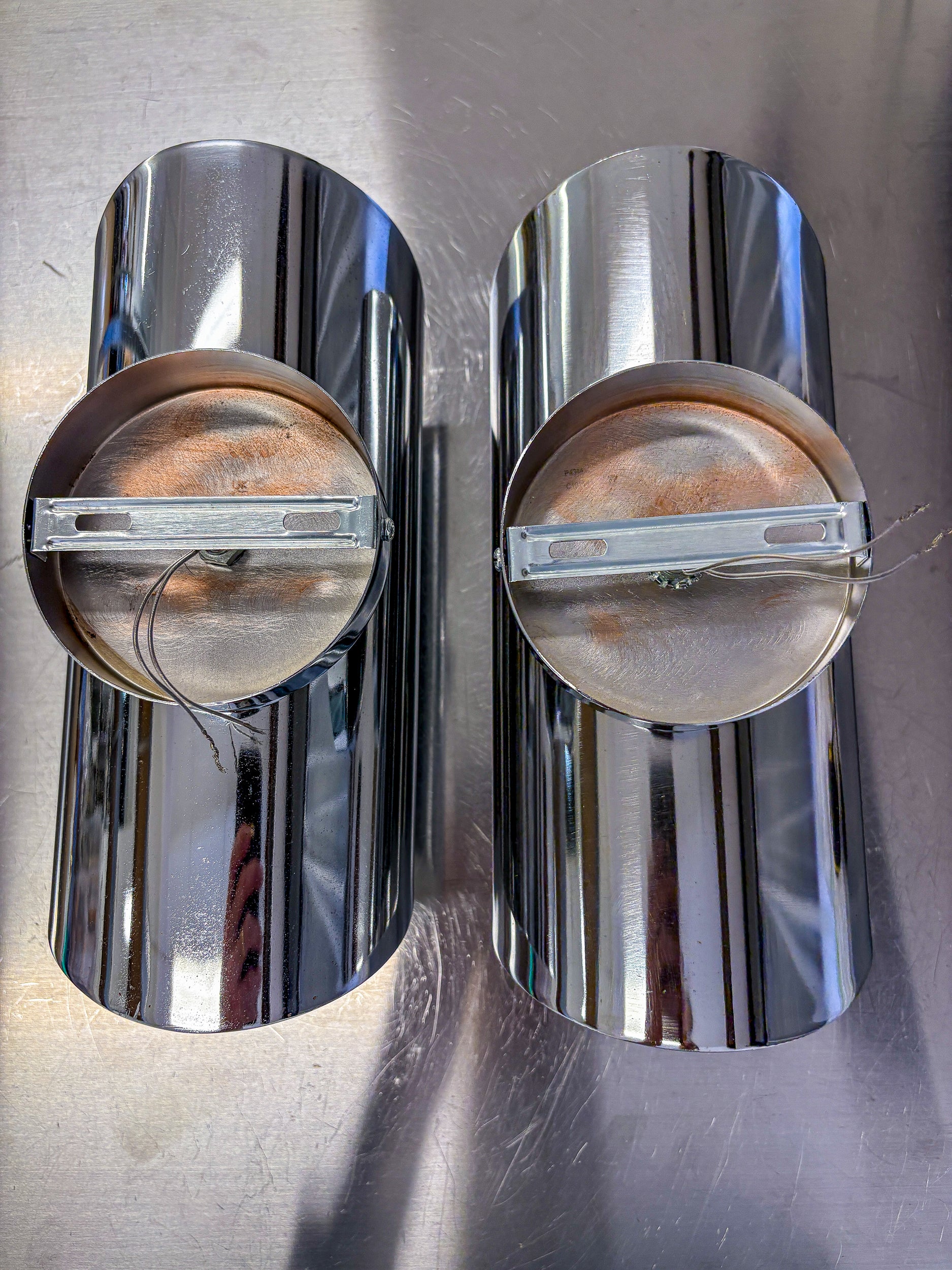 Pair of Space-Age wall Sconces, Max Sauze's style, France, 1970's