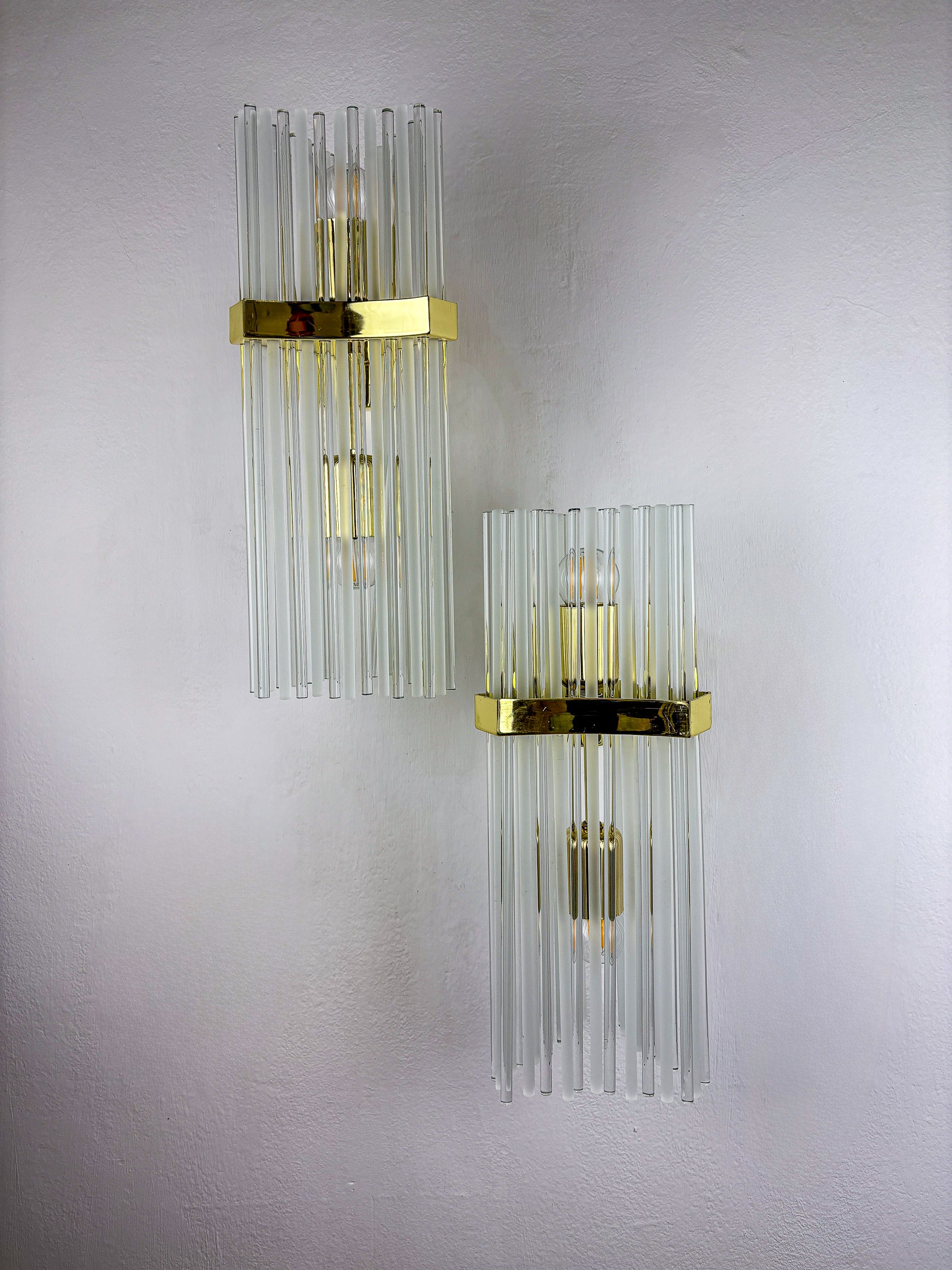 Pair of wall lights from Sciolari for Lightolier, Circa 1970's, Italy