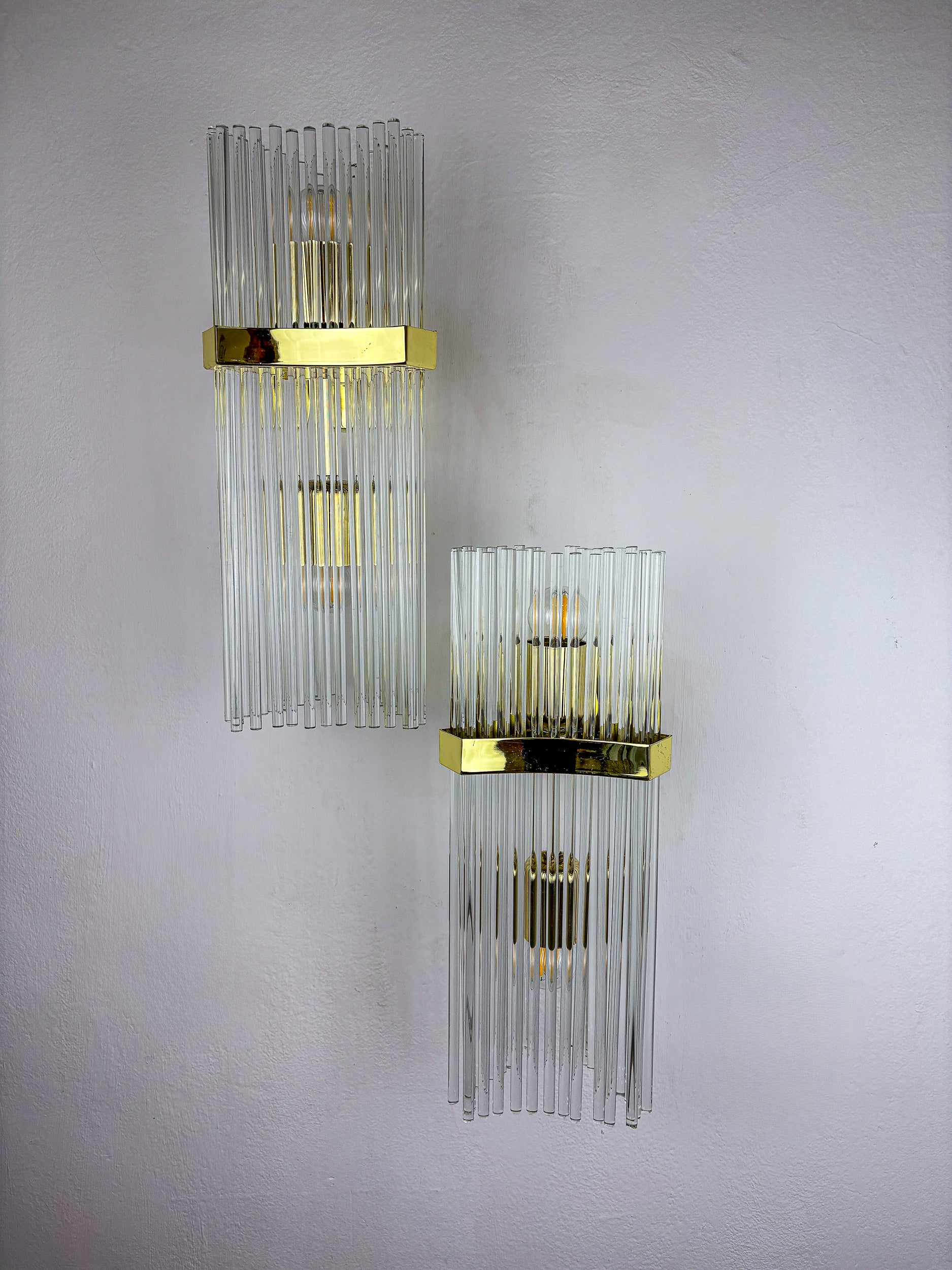 Pair of wall lights from Sciolari for Lightolier, Italy, Circa 1970's