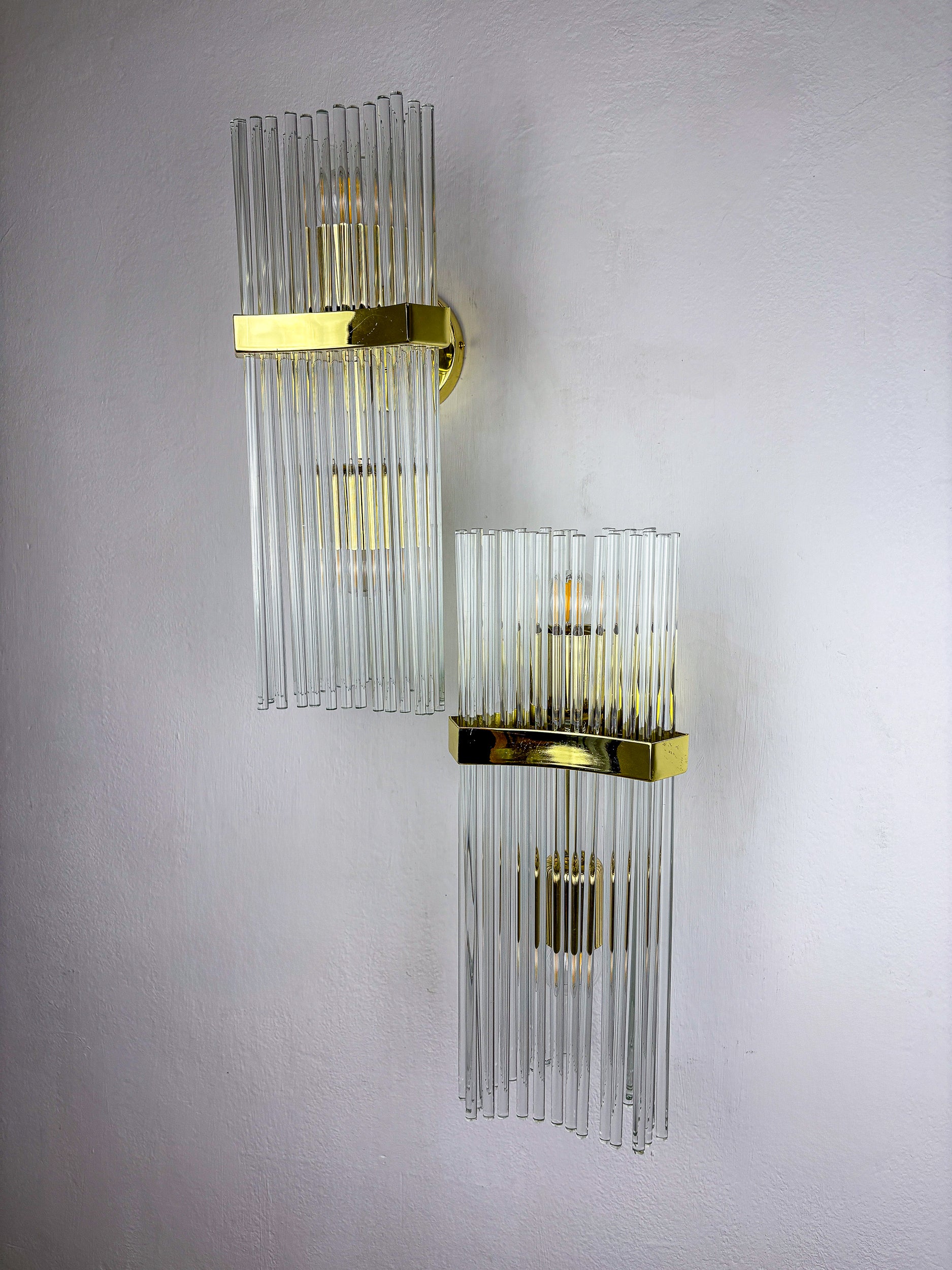 Pair of wall lights from Sciolari for Lightolier, Italy, Circa 1970's