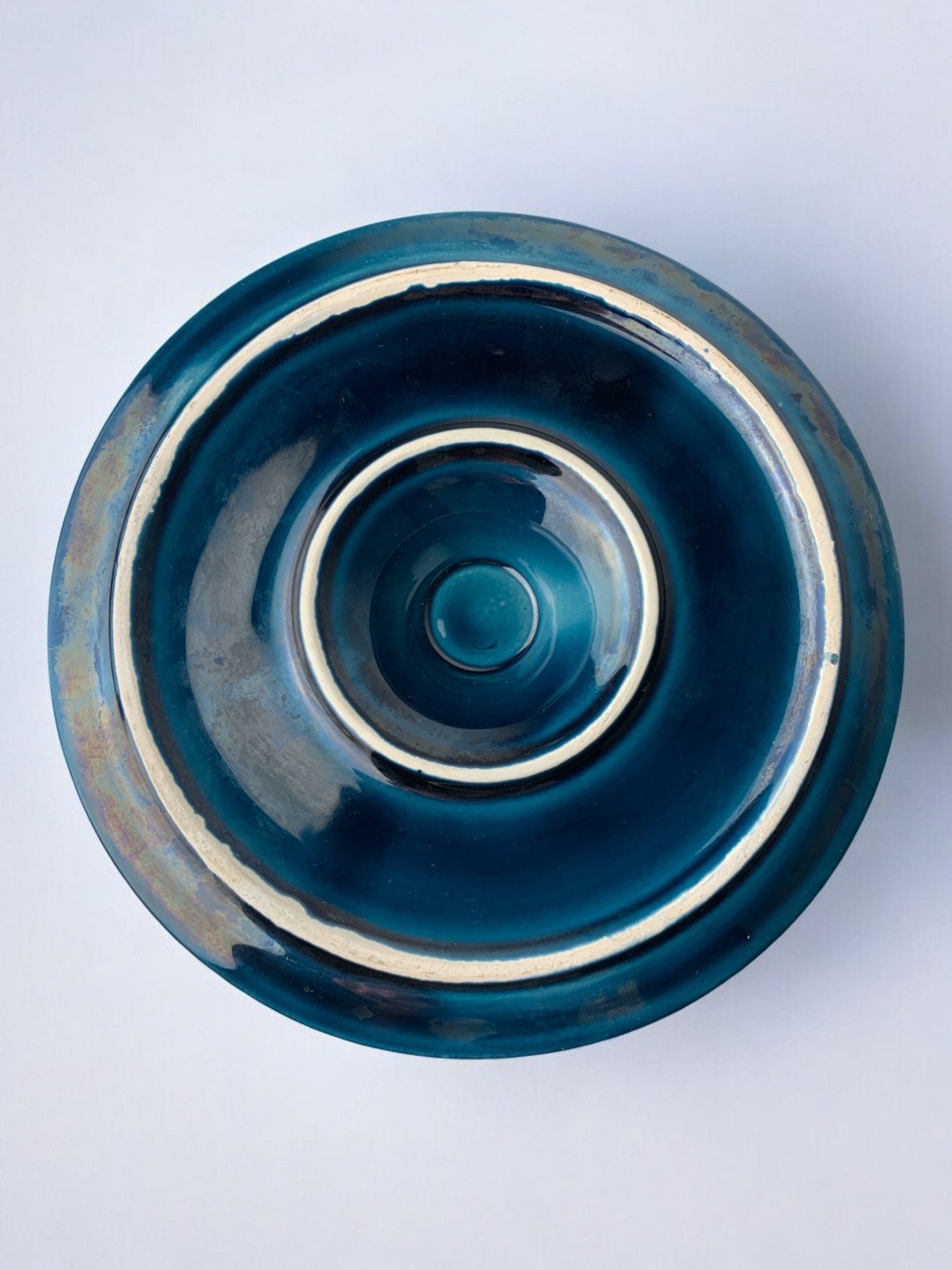 Manises blue Ceramic Ashtray, Spain, 1970's