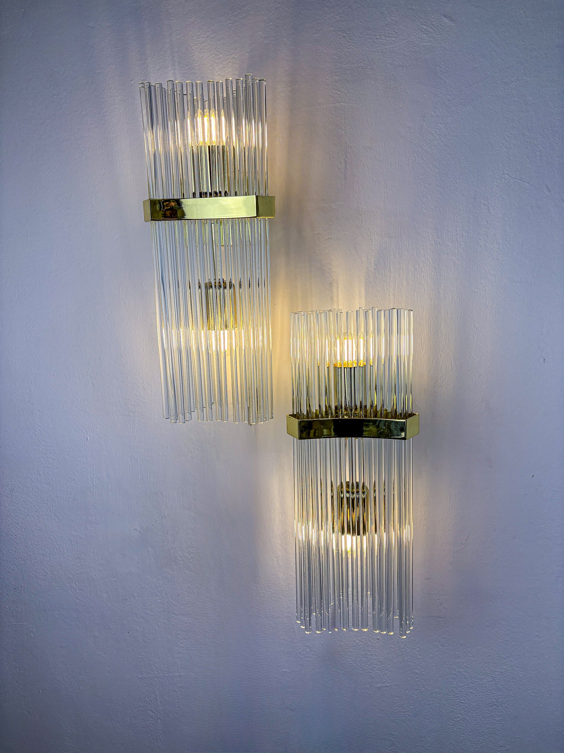 Pair of wall lights from Sciolari for Lightolier, Italy, Circa 1970's