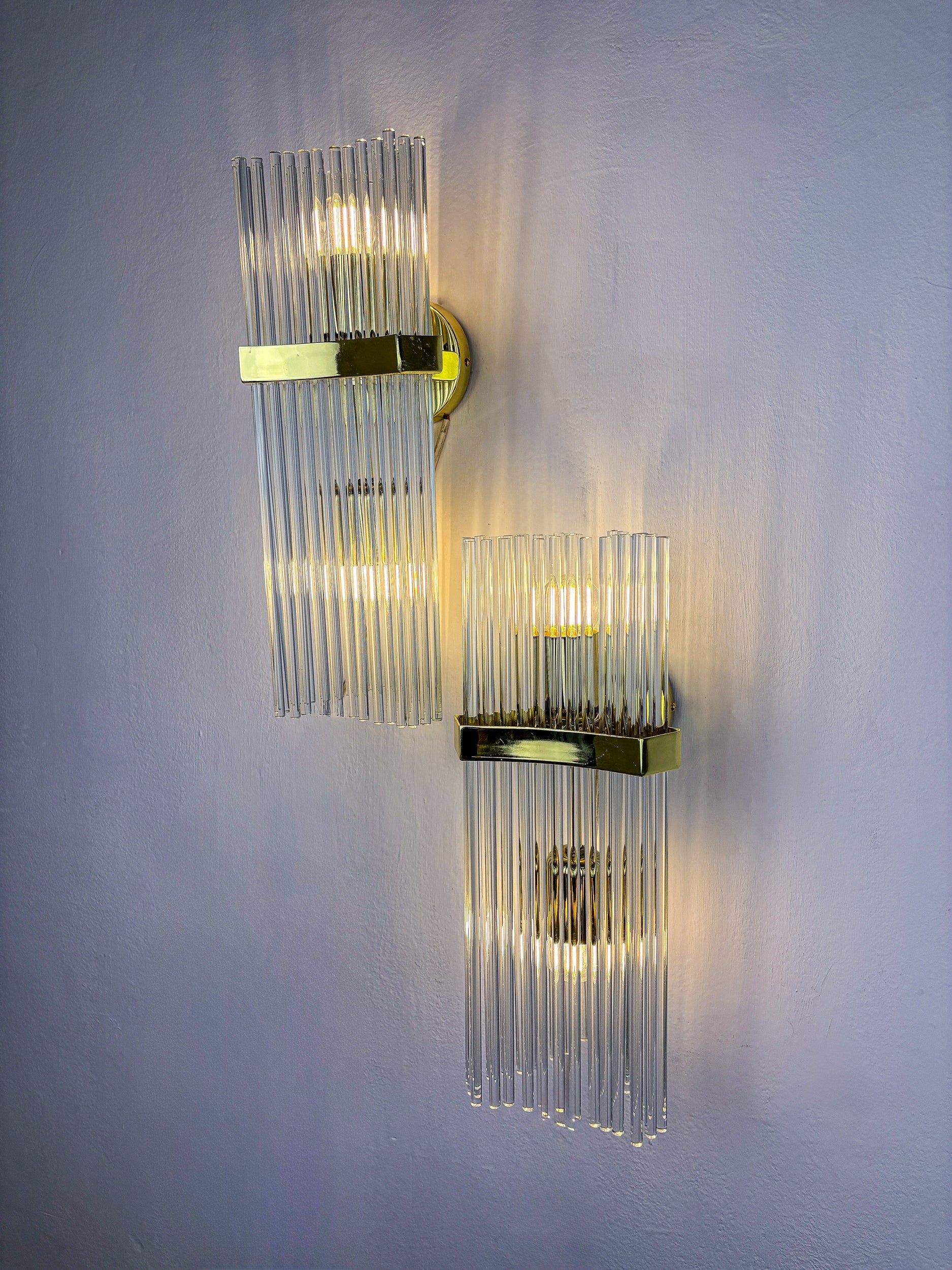 Pair of wall lights from Sciolari for Lightolier, Italy, Circa 1970's