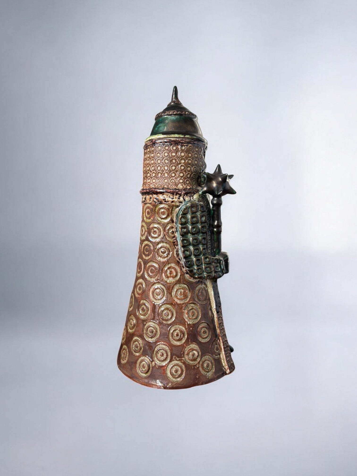 Ceramic Knight Sculpture, Vallauris, France, 1970's