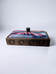 Modernist enamel vanity box by J. Capo Esmaltes, Spain, 1970's