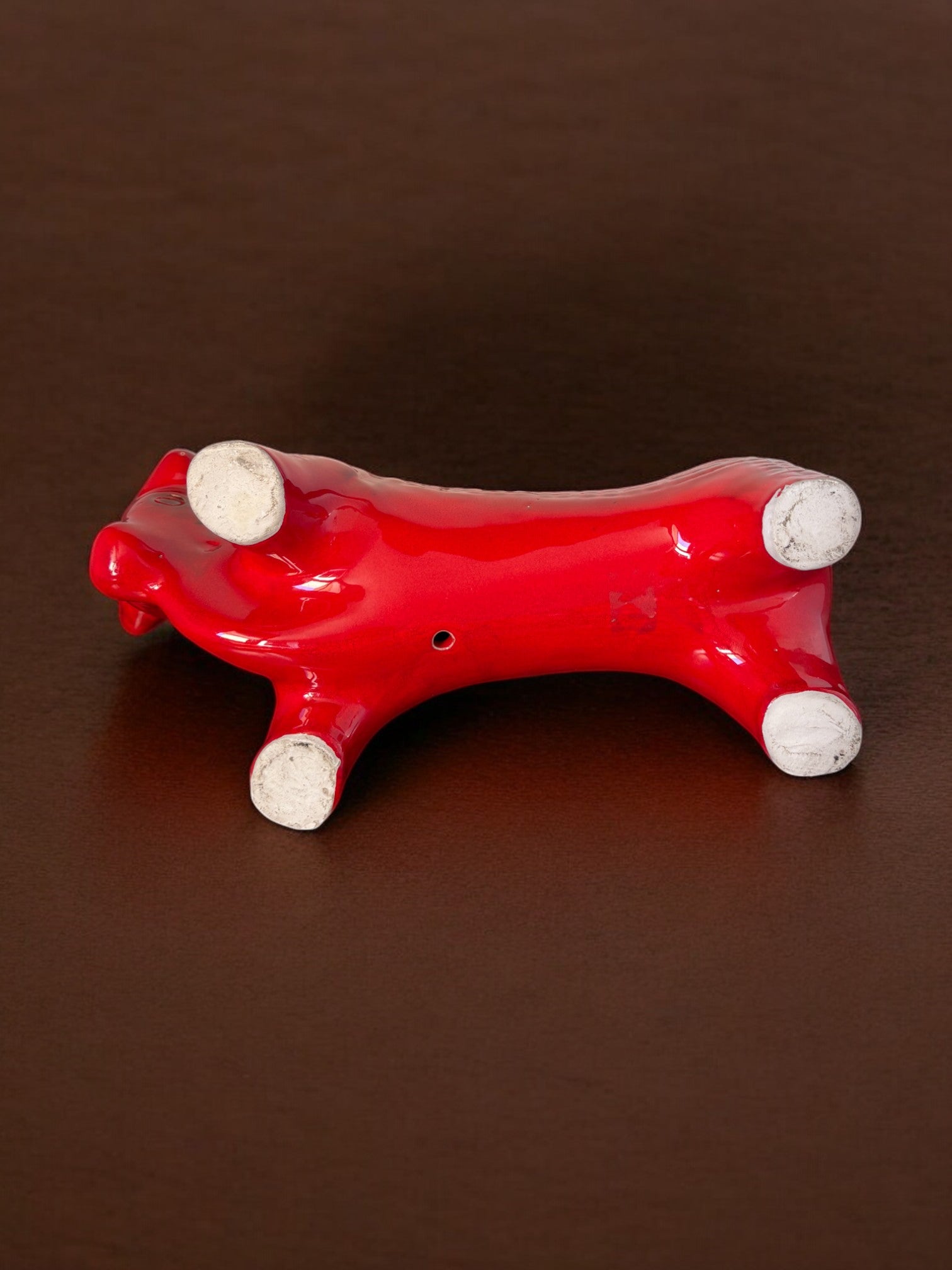 Red Ceramic Bull by Aldo Londi for Bitossi, Italy, 1960's