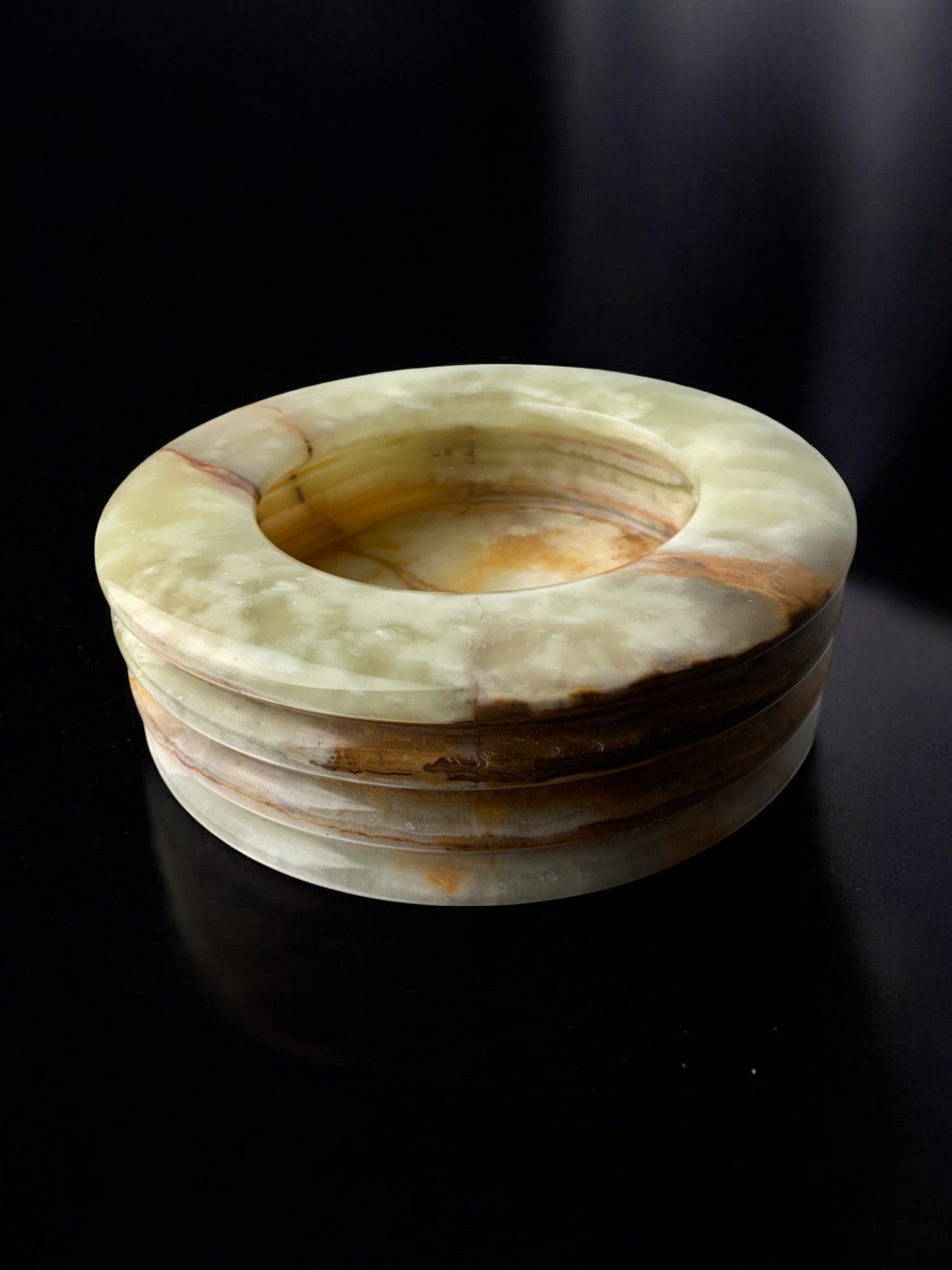 Mid-Century Onyx Catchall Ashtray, Italy, 1970s