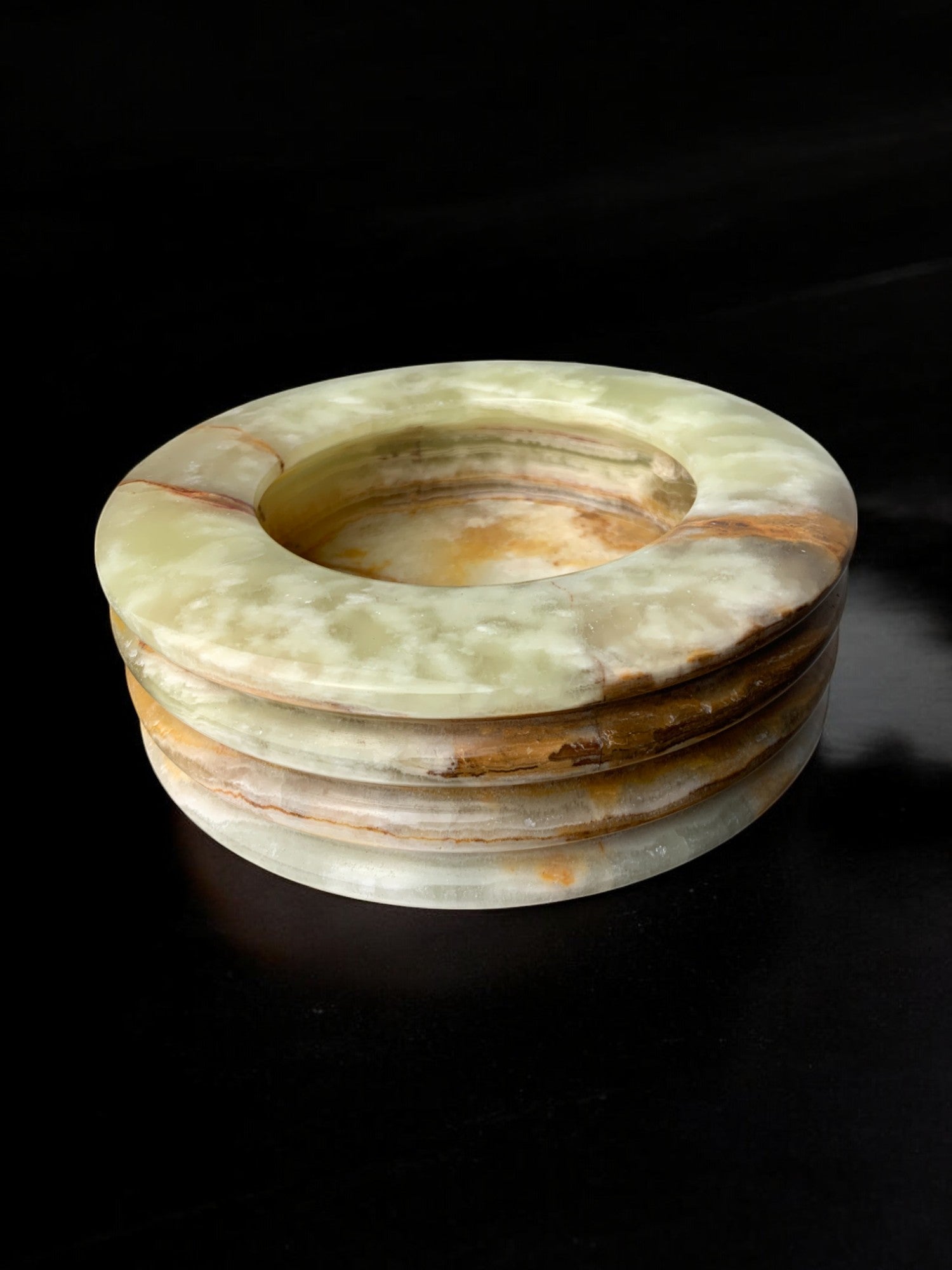 Mid-Century Onyx Catchall Ashtray, Italy, 1970s