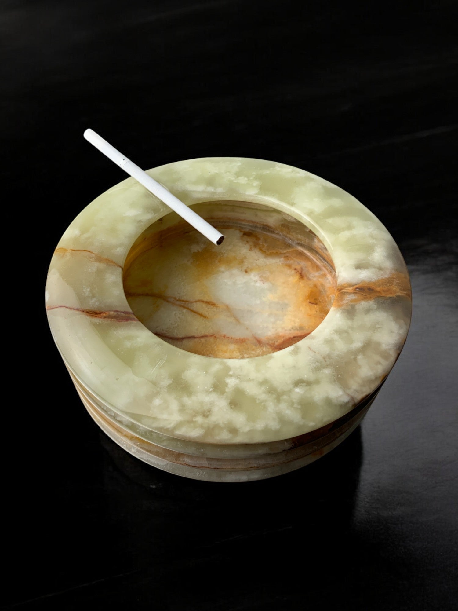 Mid-Century Onyx Catchall Ashtray, Italy, 1970s