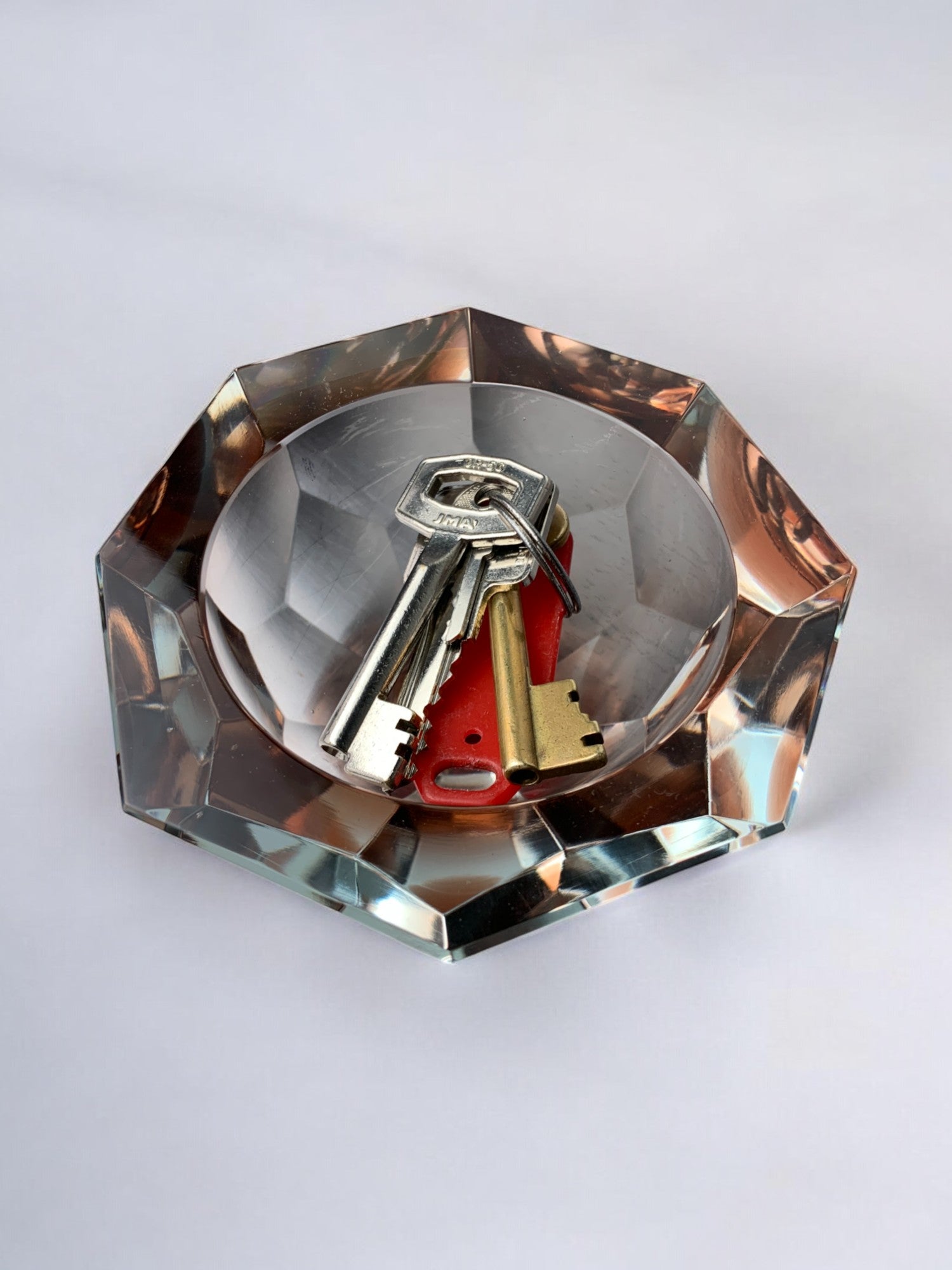 Pink Sommerso ashtray by seguso, murano, italy, 1970's