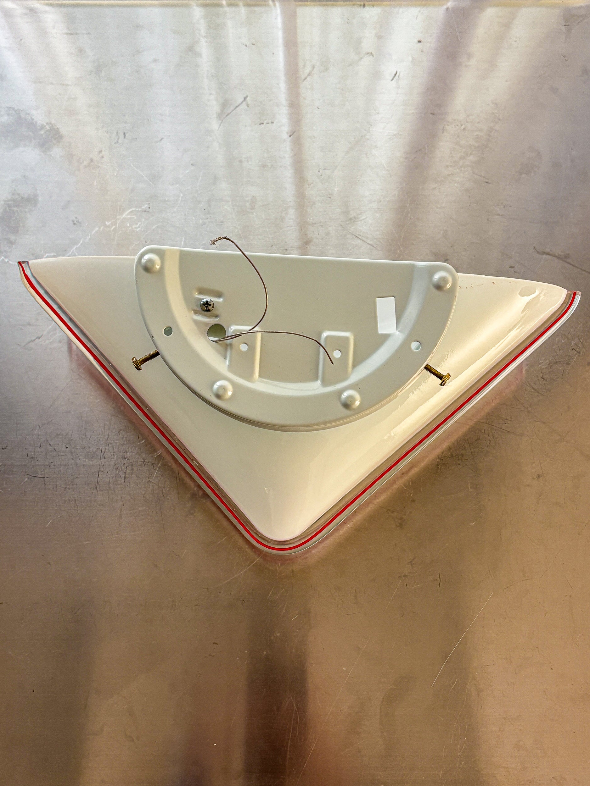 Pair of Triangular Murano Glass Wall Lights by Leucos, , Italy 1970s