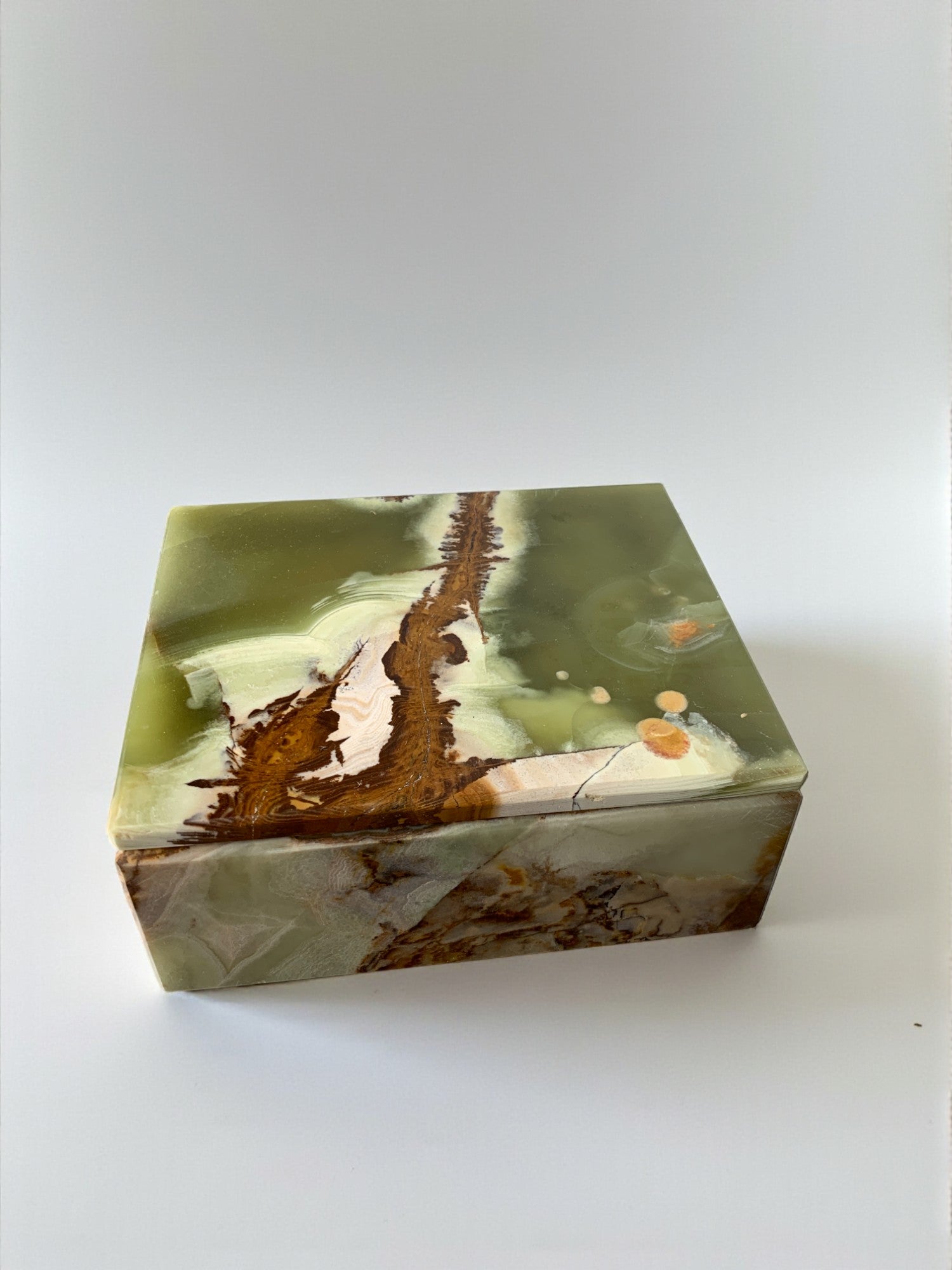 Mid-Century Onyx vanity Box, Italy, 1970's