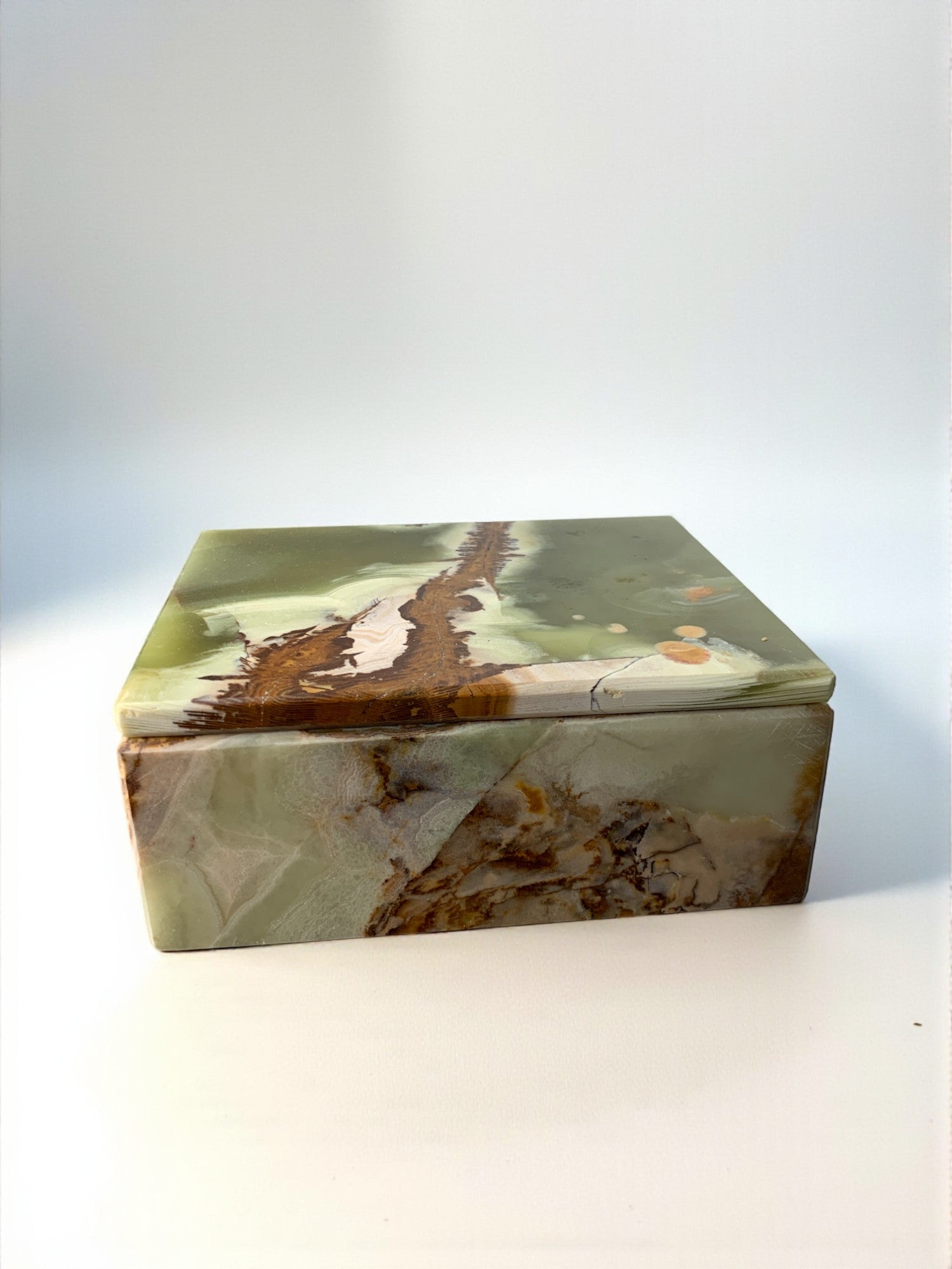 Mid-Century Onyx vanity Box, Italy, 1970's