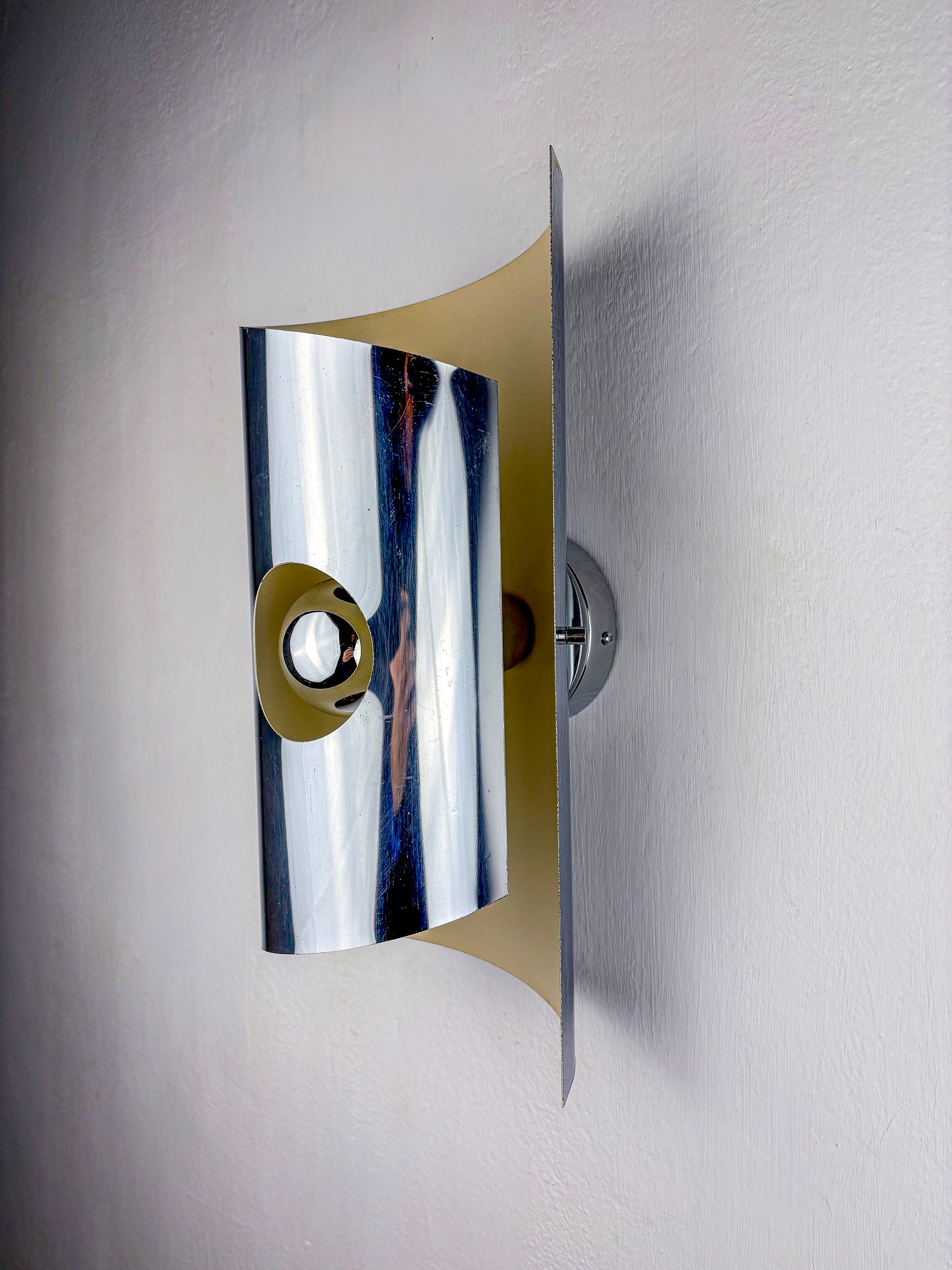 Pair of Space-Age wall Sconces, Max Sauze's style, France, Circa 1970's