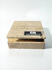Brutalist vanity box by Fratelli Mannelli, travertine, Italy, 1970's