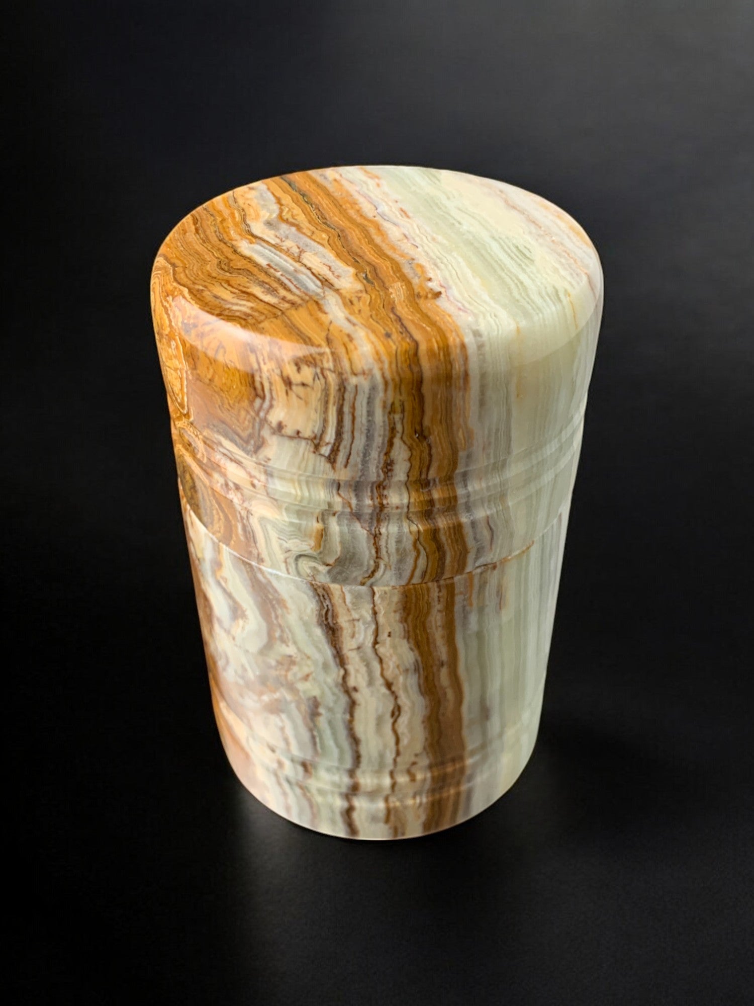 Mid-Century Onyx Cigarette Box, Italy, 1970's