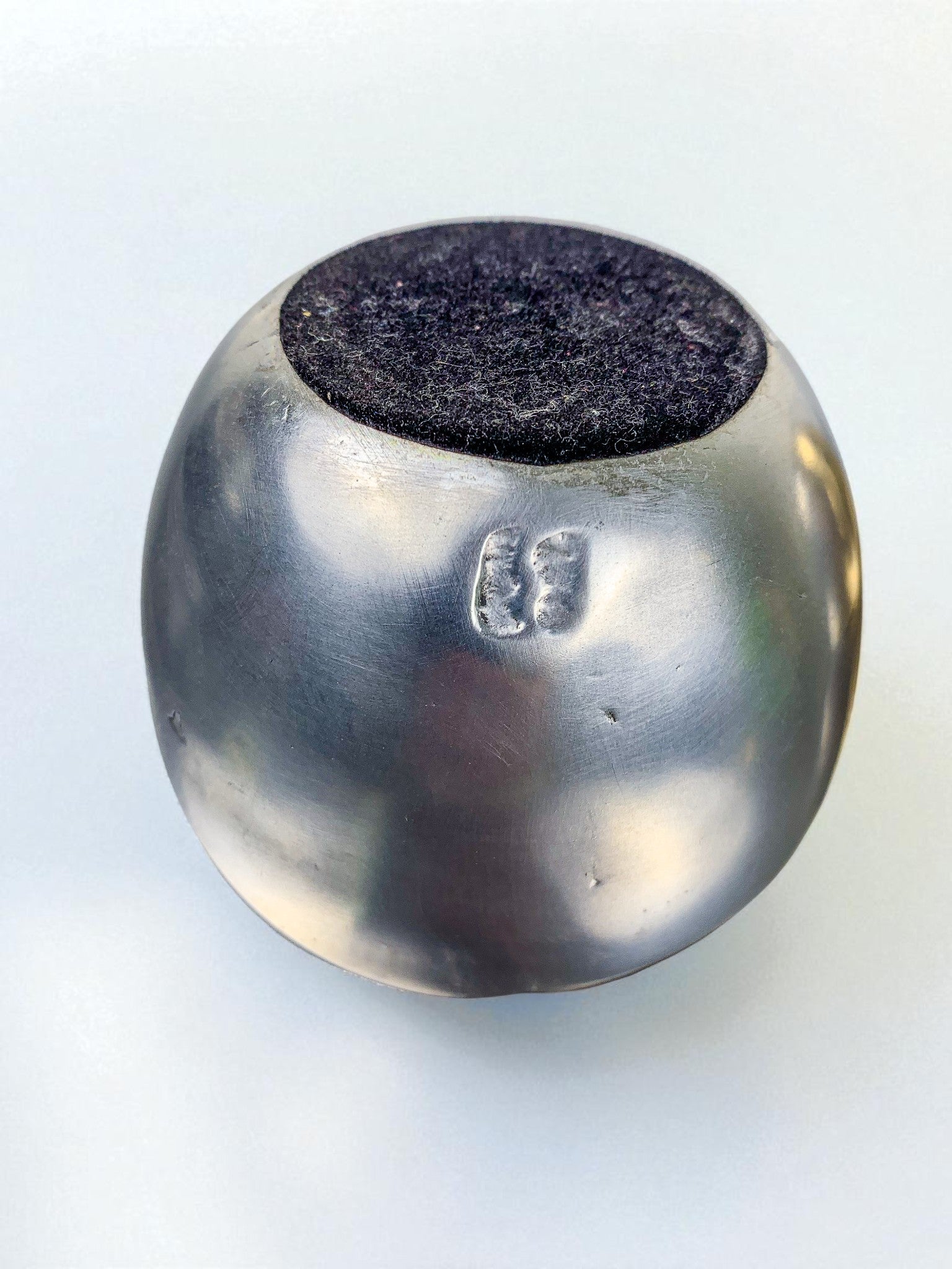 Brutalist Egg shaped lighter-ashtray by Ardisur, Bronze and aluminum, 1970's, Spain
