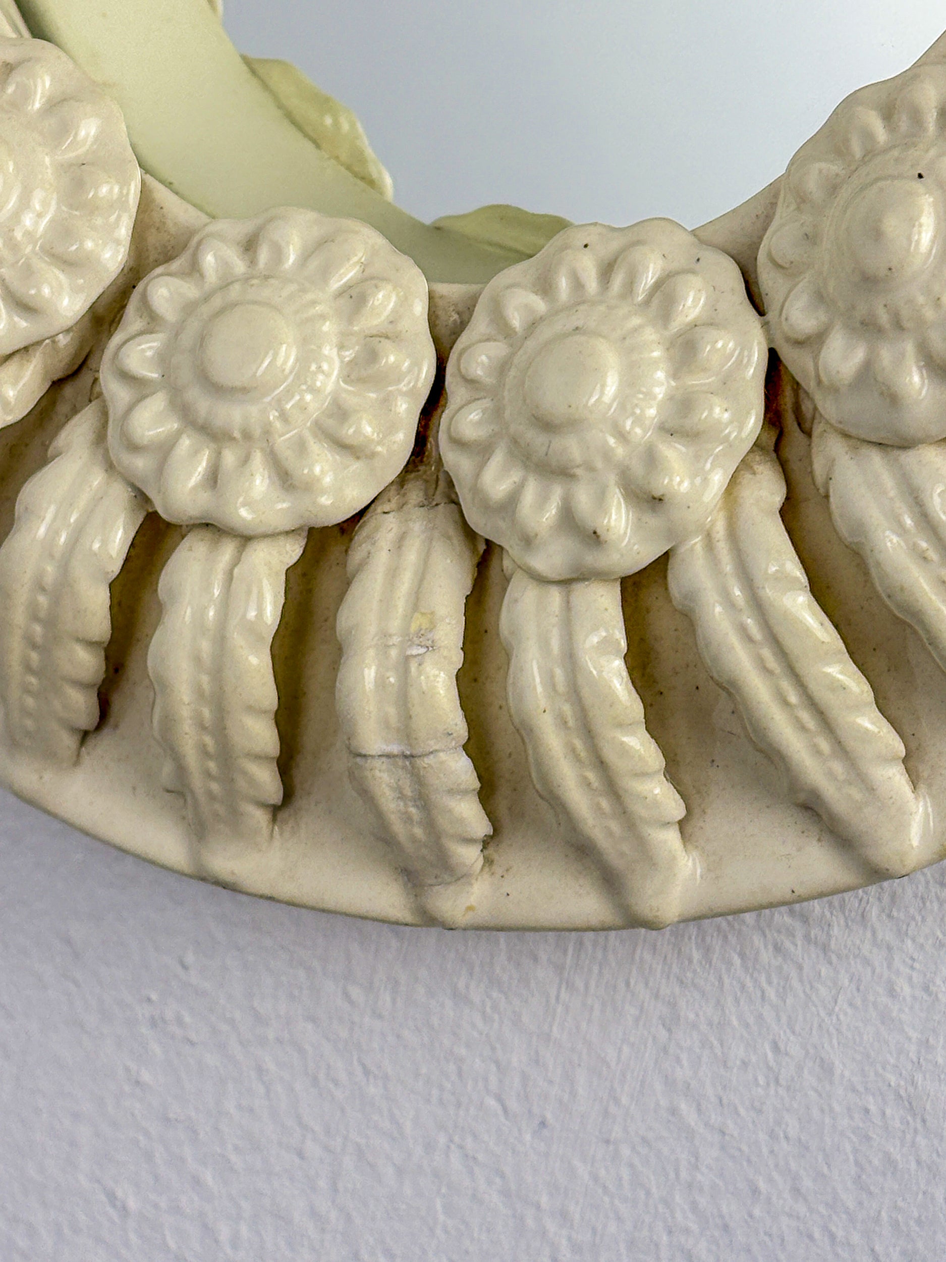 Spanish floral ceramic Mirror from Manises, spain, Circa 1970's