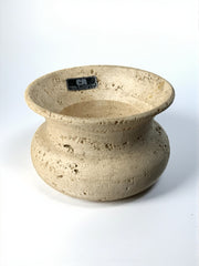 Brutalist Bowl by Fratelli Mannelli, travertine, Italy, 1970's