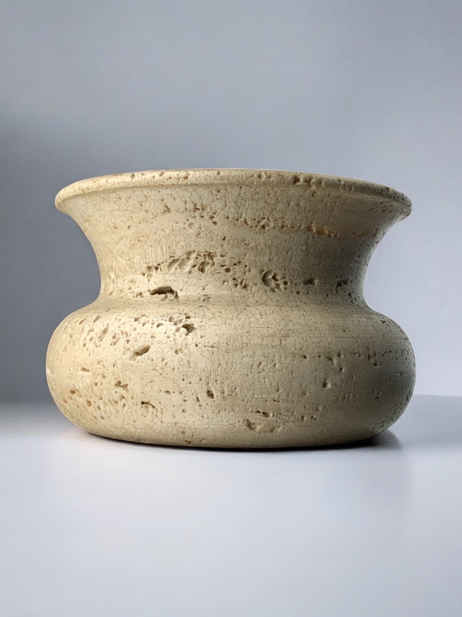 Brutalist Bowl by Fratelli Mannelli, travertine, Italy, 1970's
