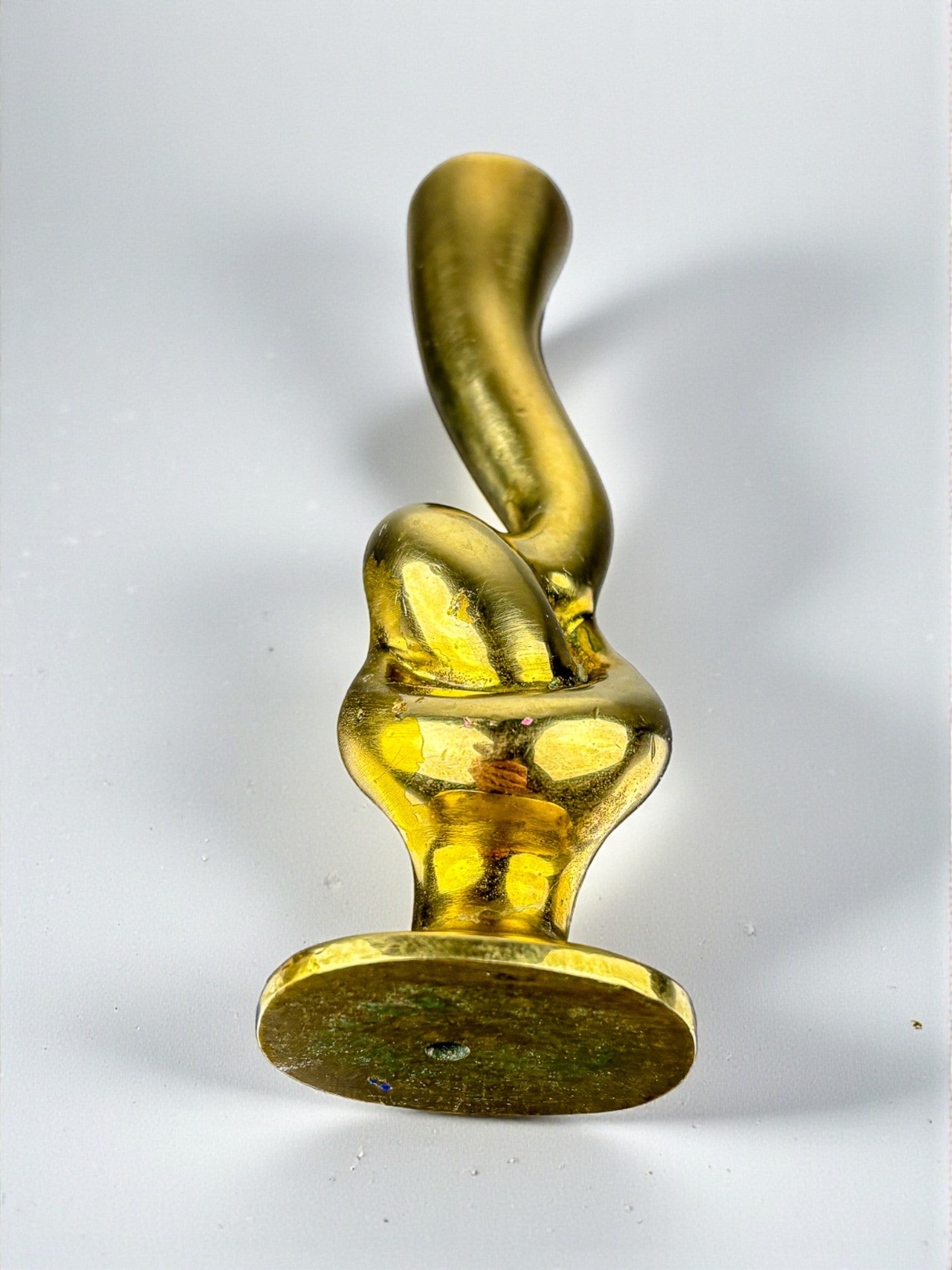 Italian Brutalist Knot Candlestick in Bronze, Circa 1970