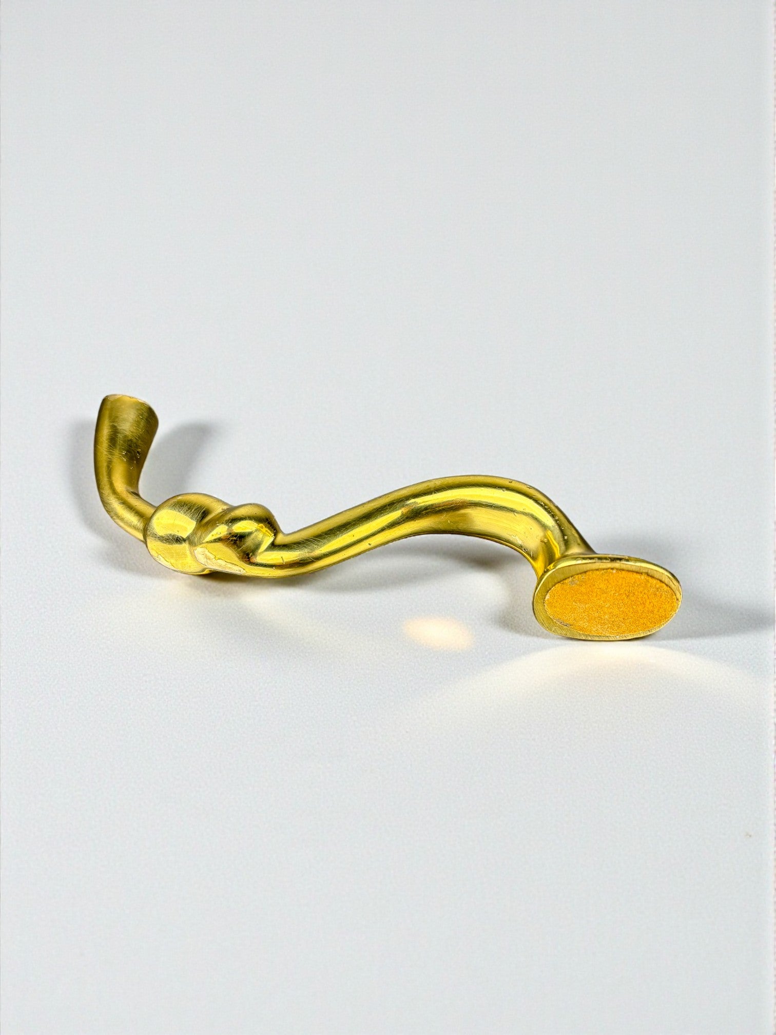 Italian Brutalist Knot candlestick in bronze, Circa 1970's