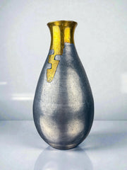 Brutalist Vase by Art3, Bronze & Aluminium, Spain, 1970