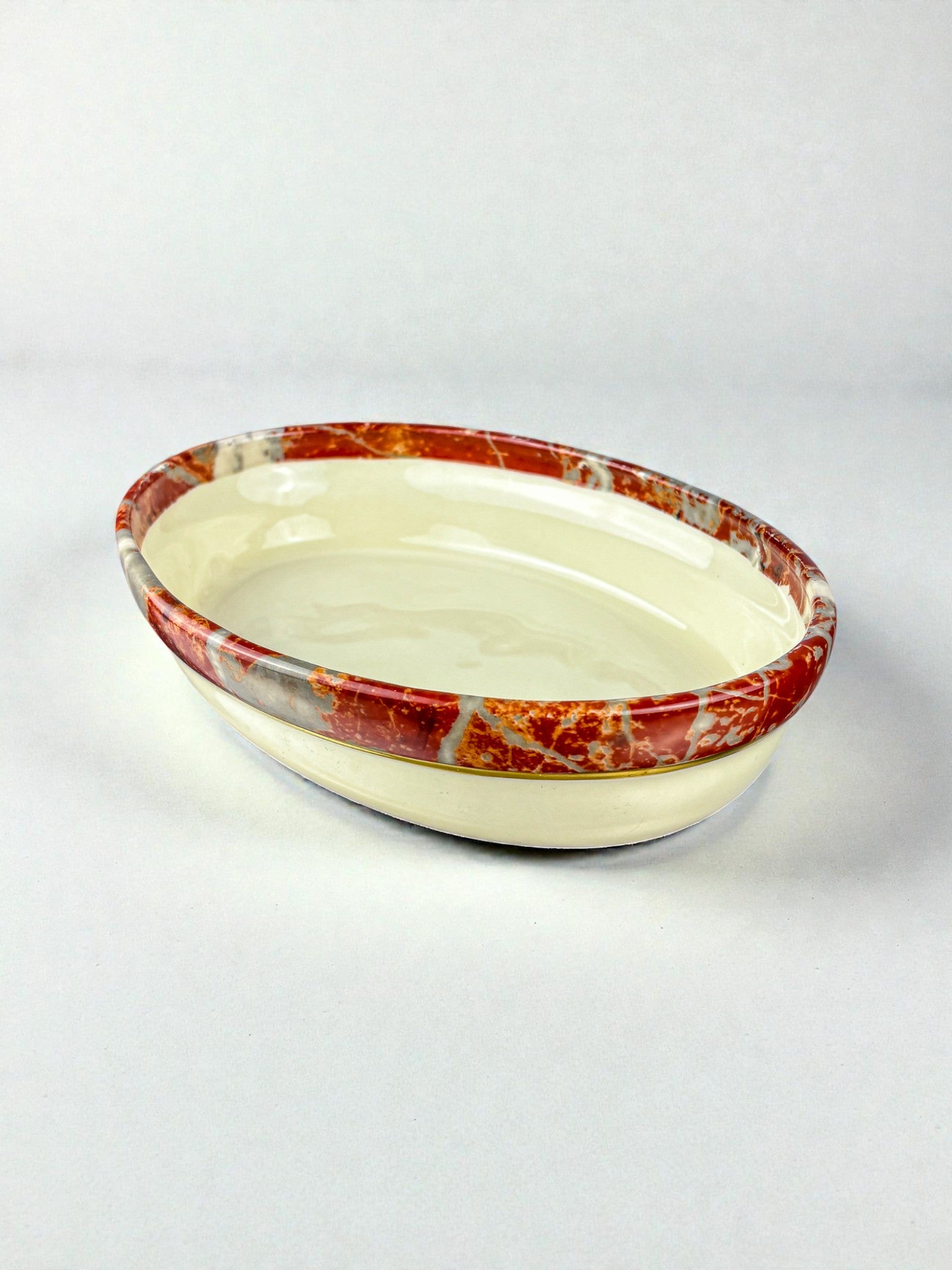 Tommaso Barbi Ceramic vide-poches, signed, Italy, 1970's