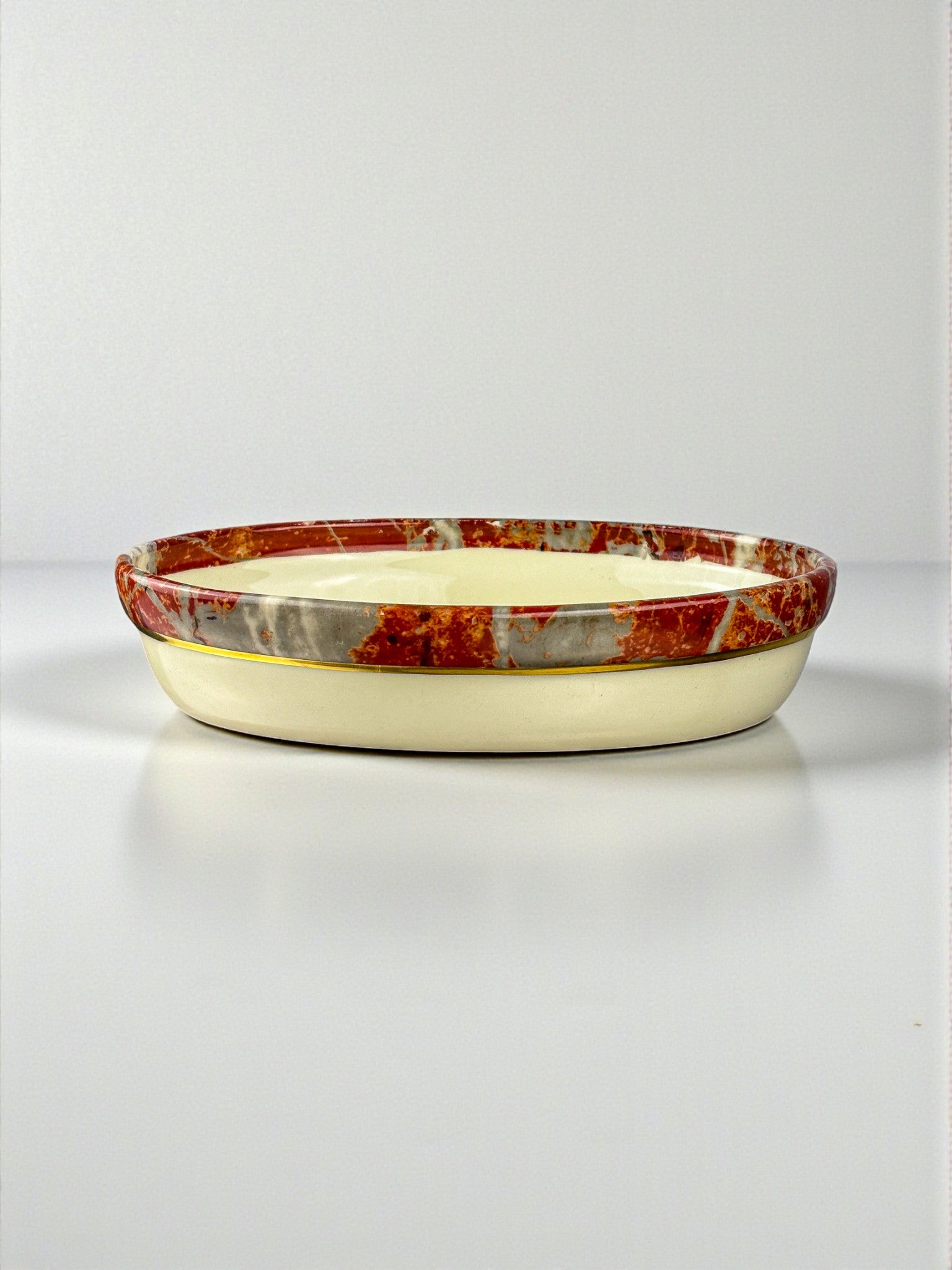 Tommaso Barbi Ceramic vide-poches, signed, Italy, 1970's
