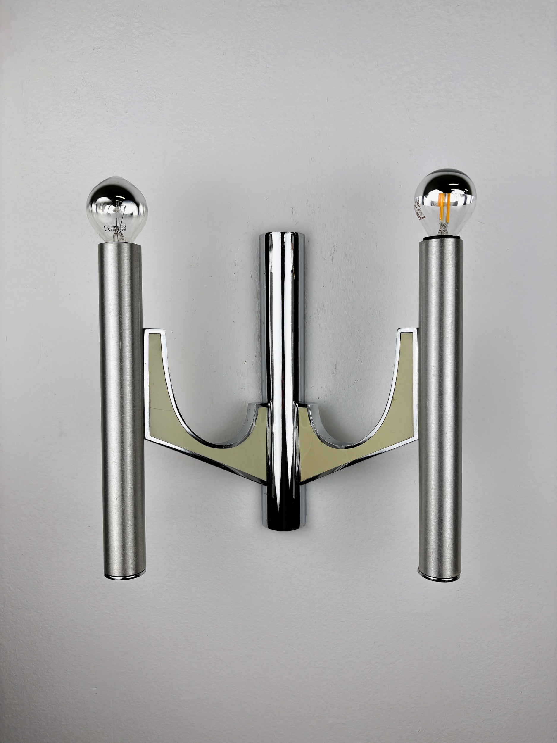 Gaetano Sciolari Tubular Wall Sconce, Model "105", Italy 1970s