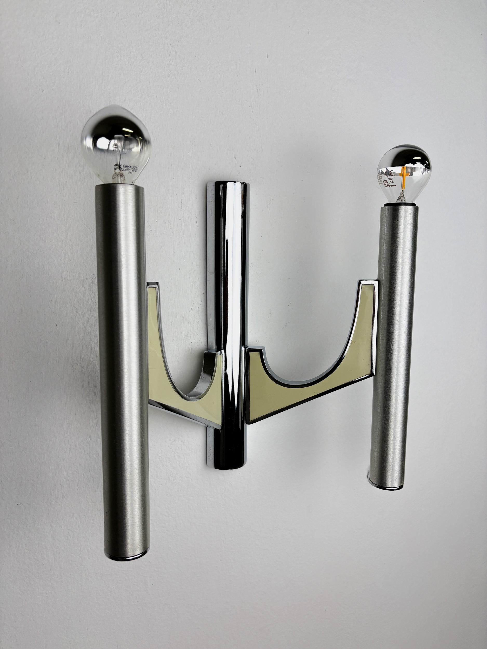 Gaetano Sciolari Tubular Wall Sconce, Model "105", Italy 1970s