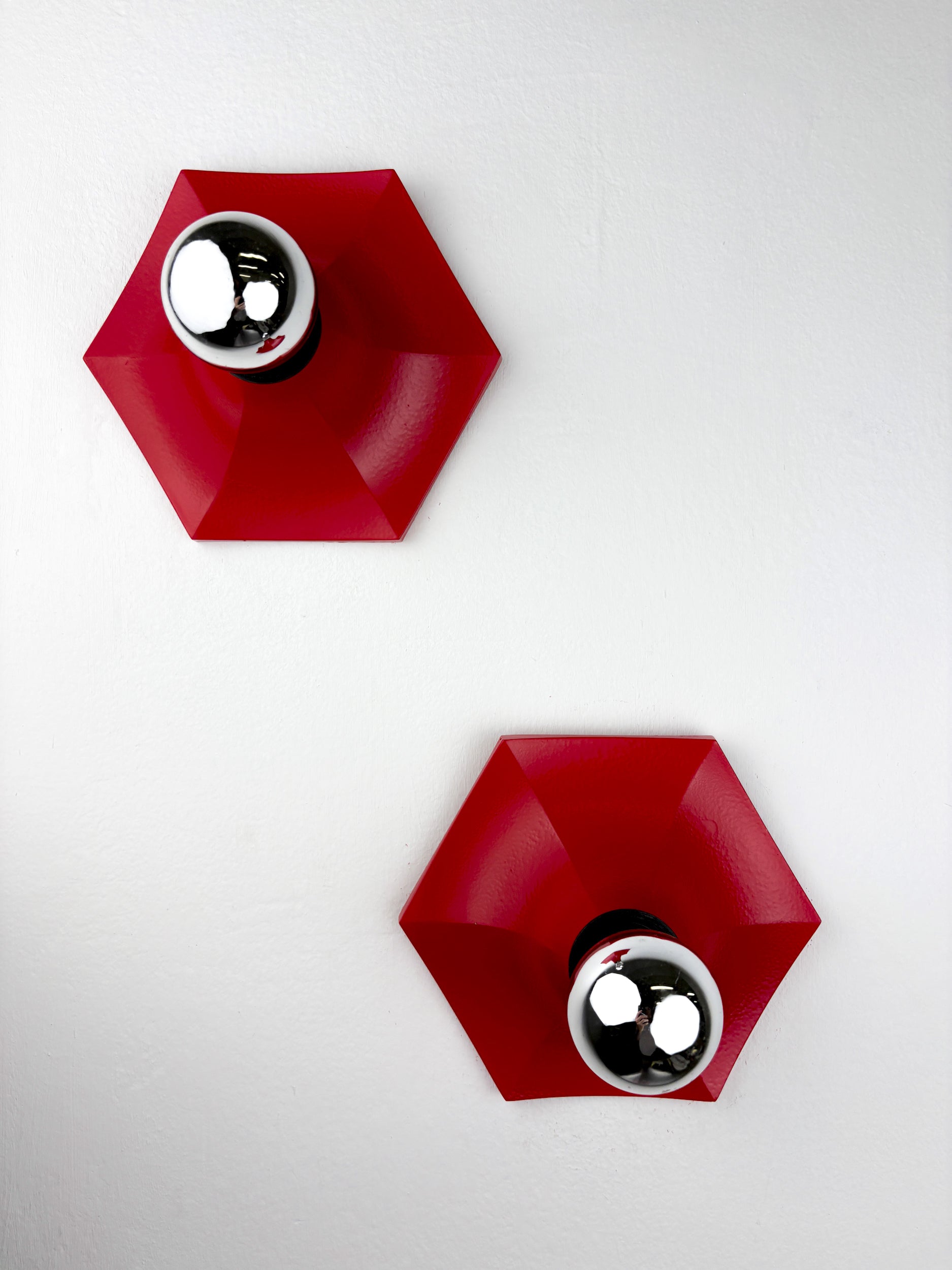 Pair of Hoffmeister Space-Age Wall Lights, Germany, 1970s