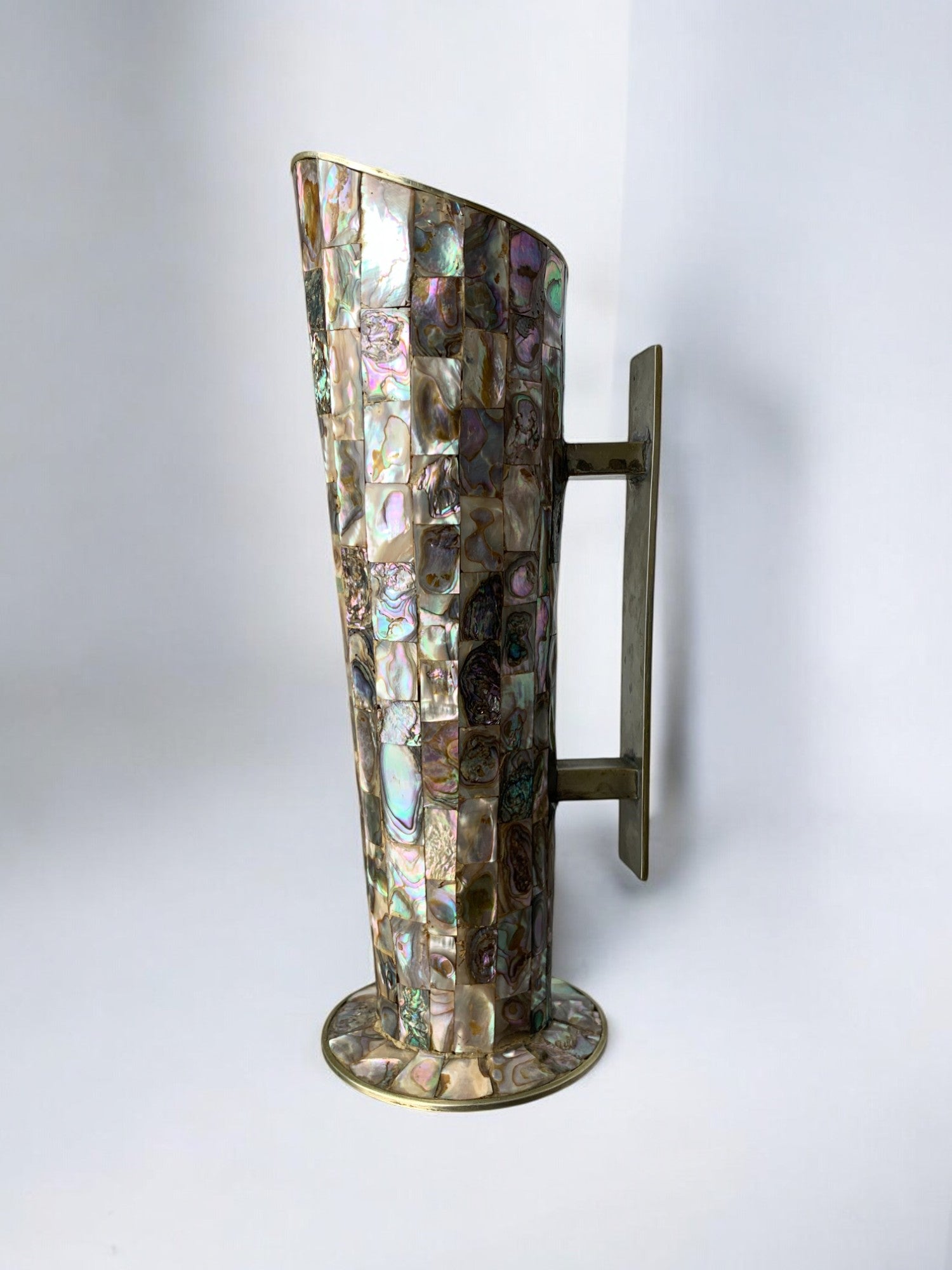 Abalone shell & Alpaca pitcher, Mexico, 1970's