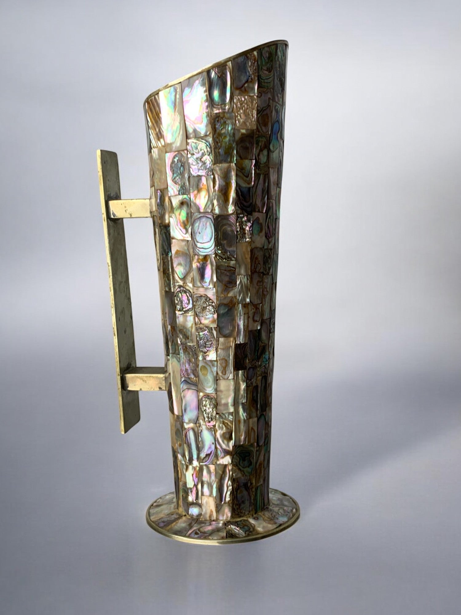 Abalone shell & Alpaca pitcher, Mexico, 1970's