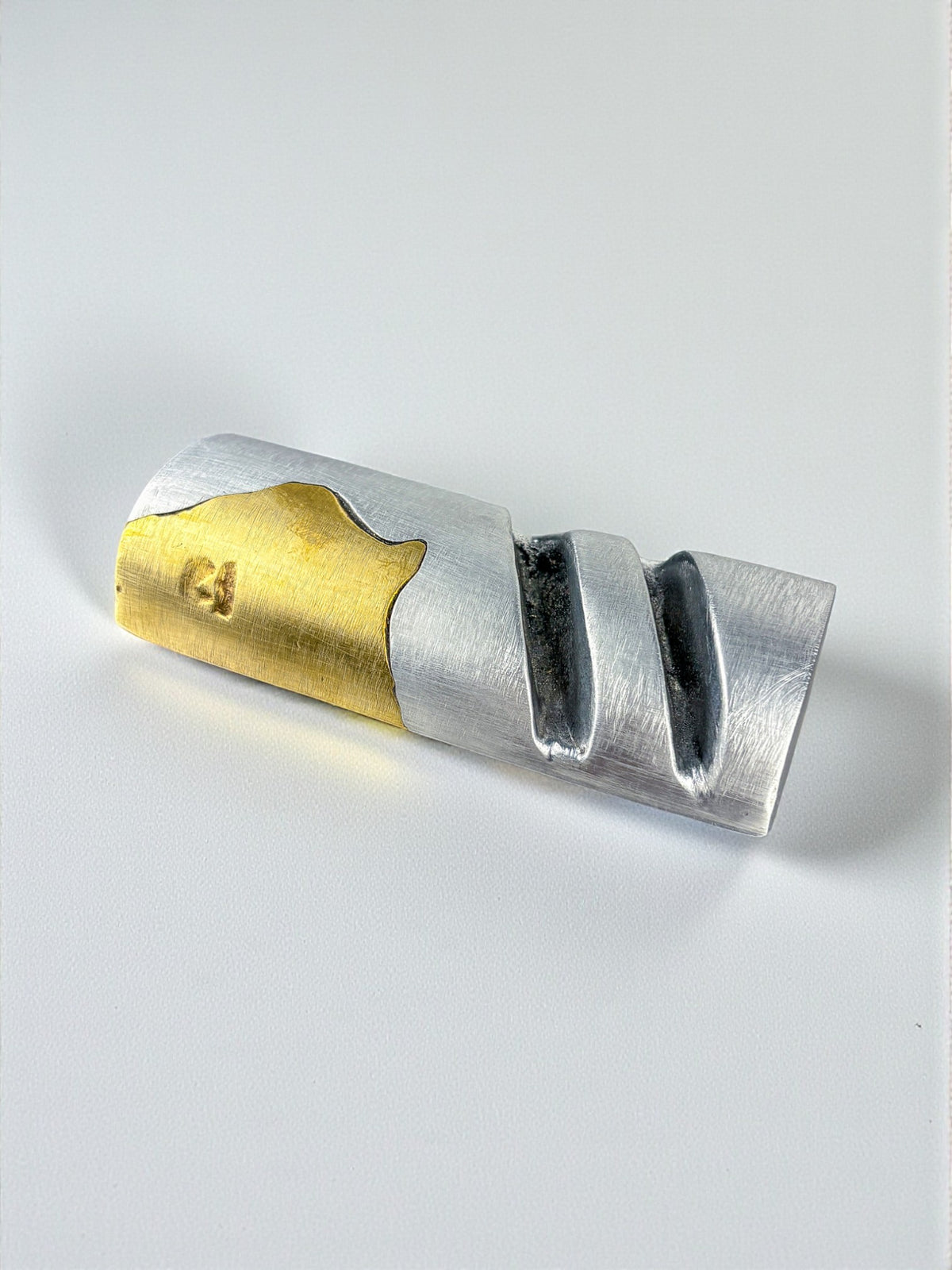 Brutalist card holder by Art3, 1980's, Spain