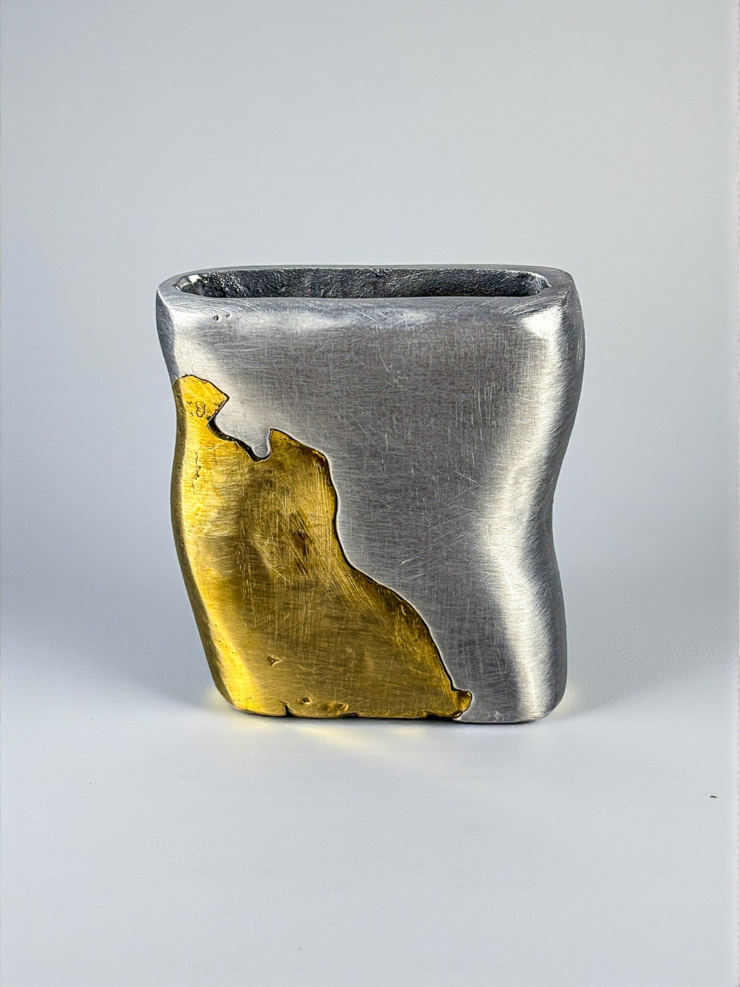 Brutalist pencil holder by Art3, 1980's, Spain