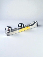 Brutalist Qi Gong Balls Desk Set by Art3, Bronze & Aluminium, Spain, 1980s