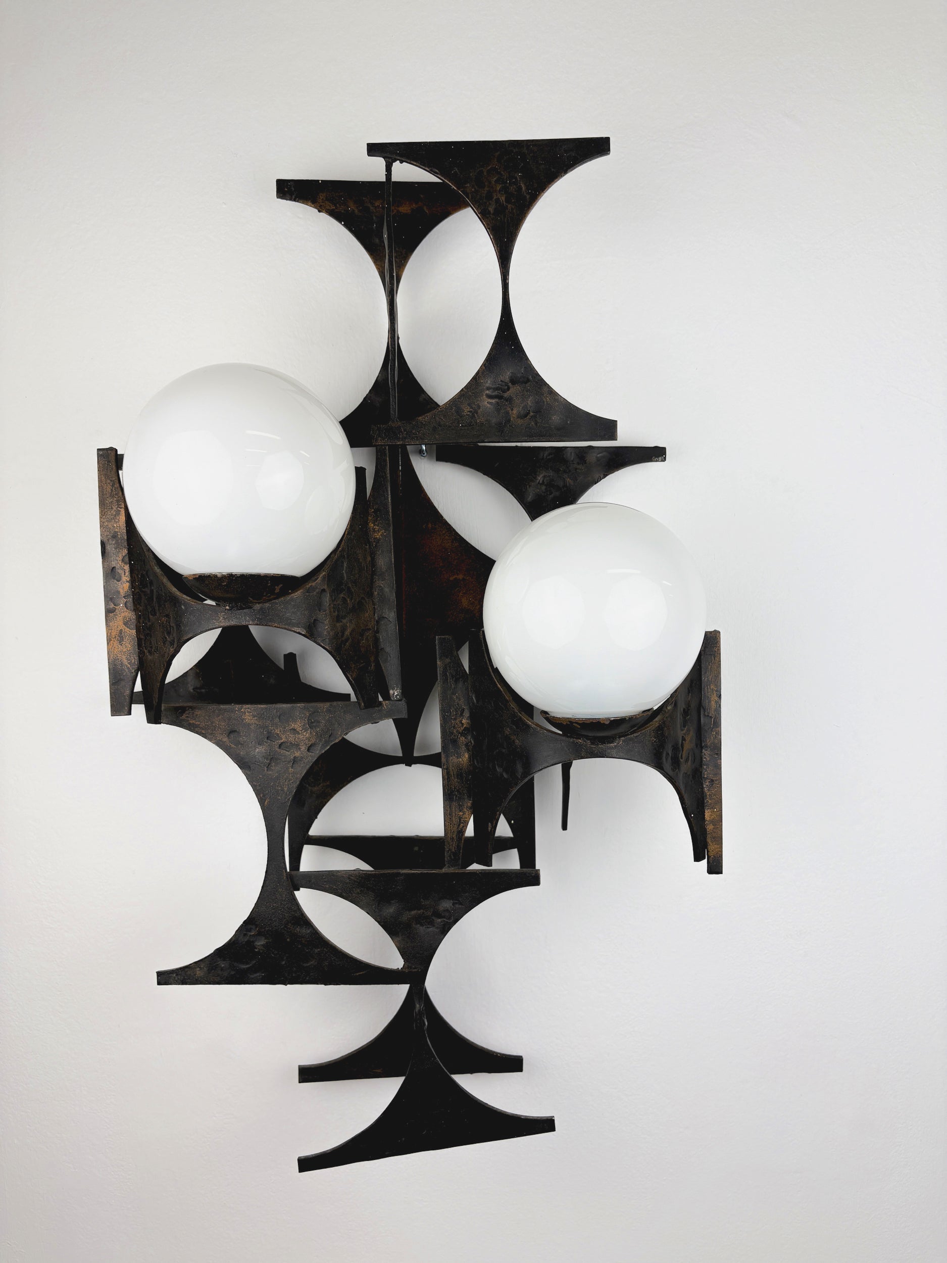 Large Brutalist & sculptural wall light by Marc Weinstein, Germany, 1960s