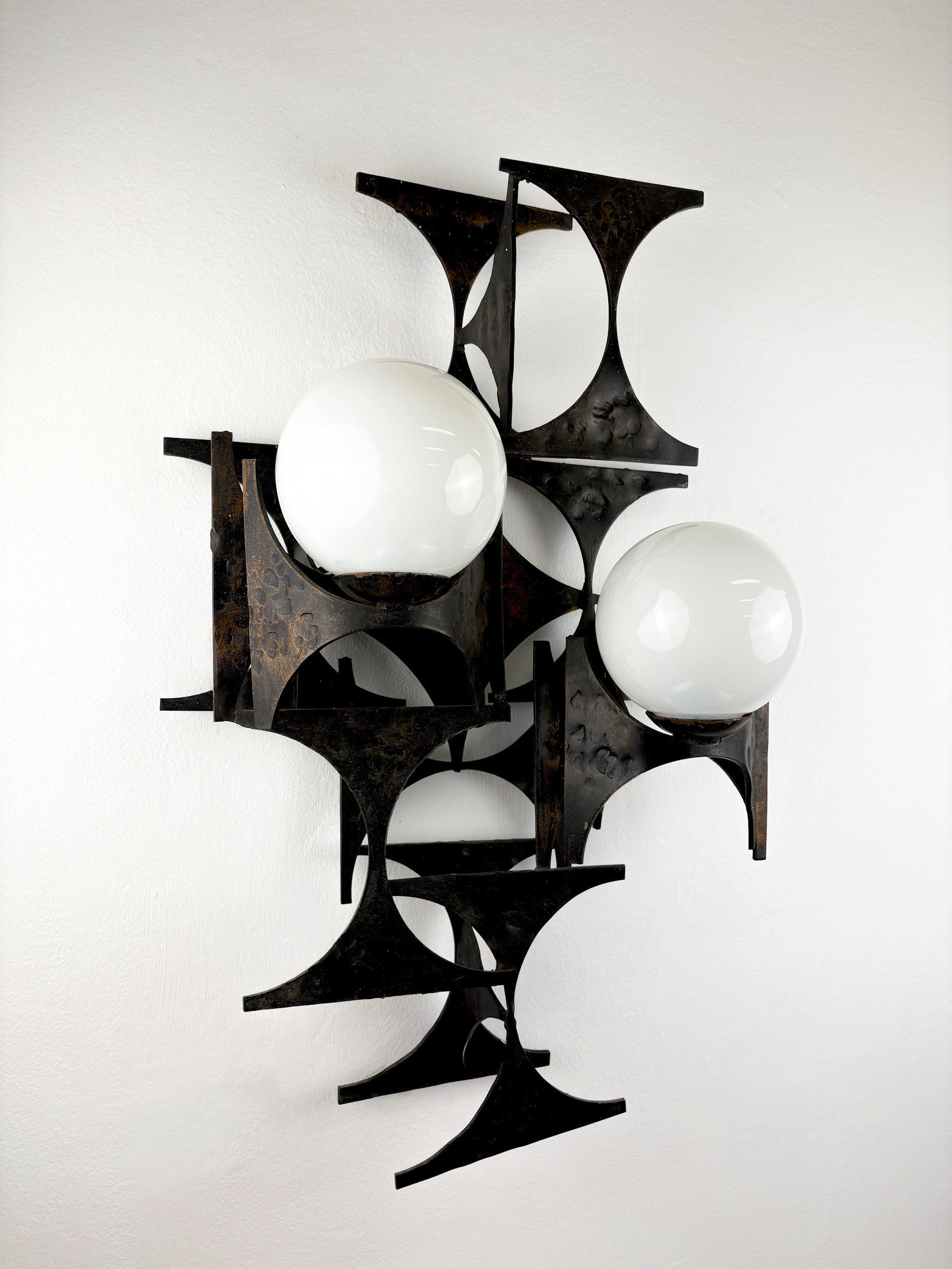 Large Brutalist & sculptural wall light by Marc Weinstein, Germany, 1960s