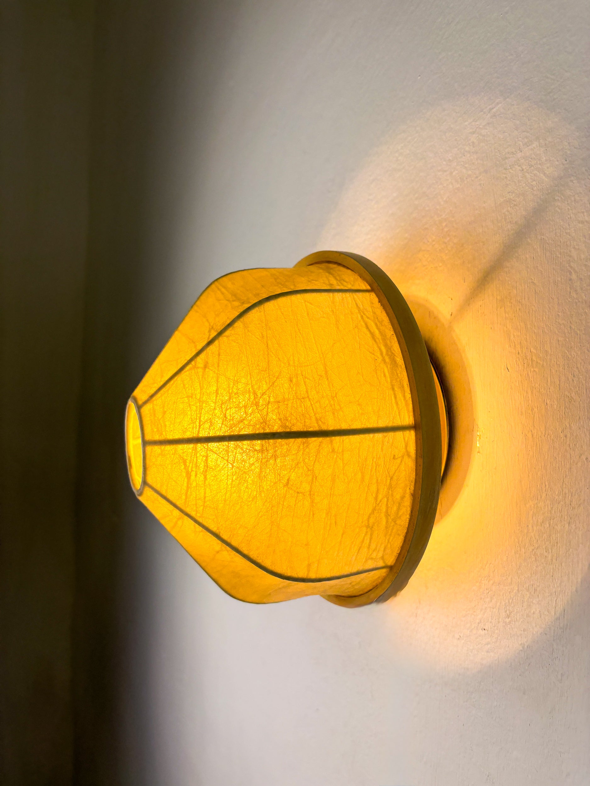 Pair of Italian "Cocoon" wall lights, 1970s
