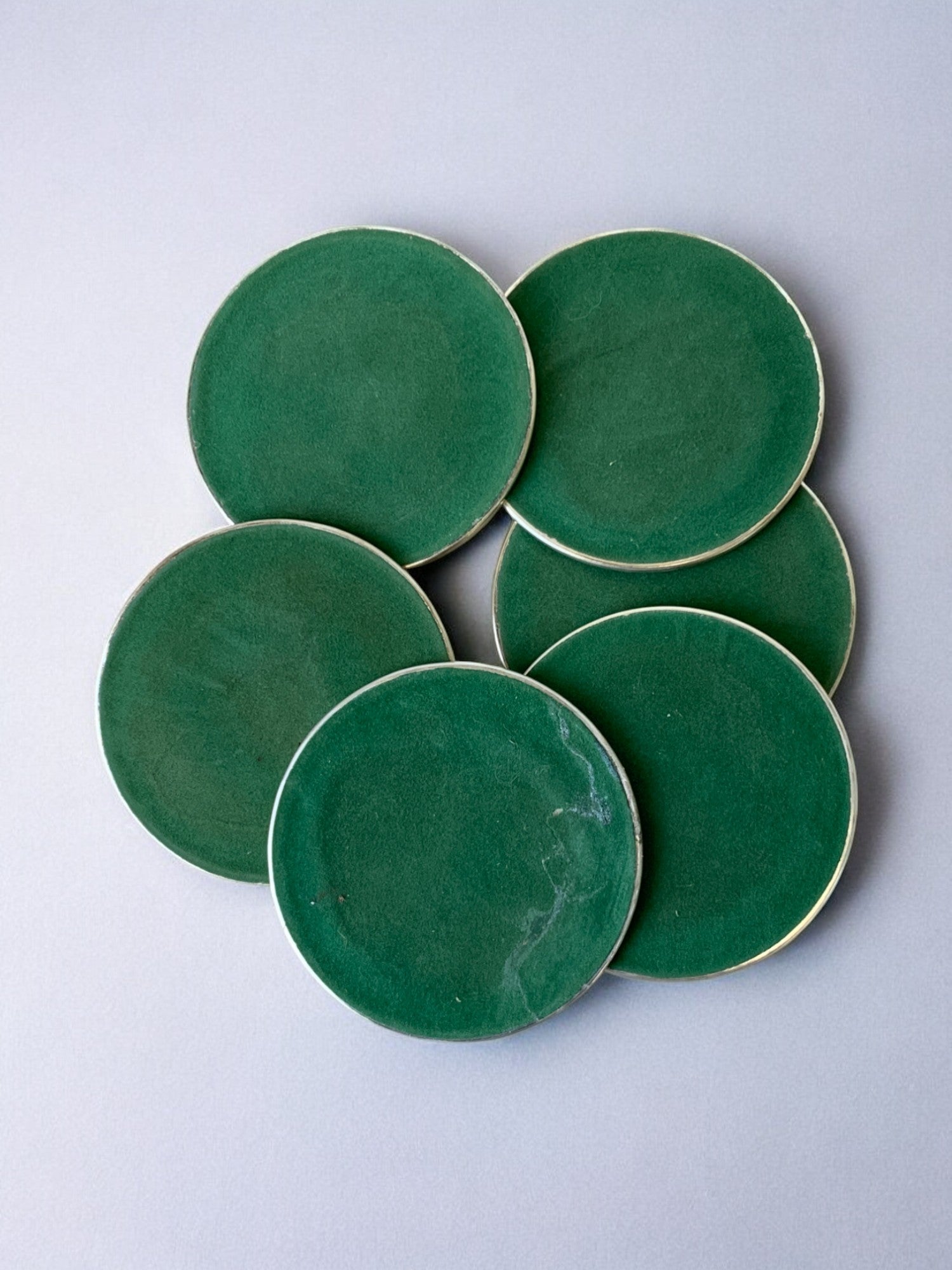 Willy Rizzo Style Coasters in Faux Tortoise Shell, Set of 6, 1970