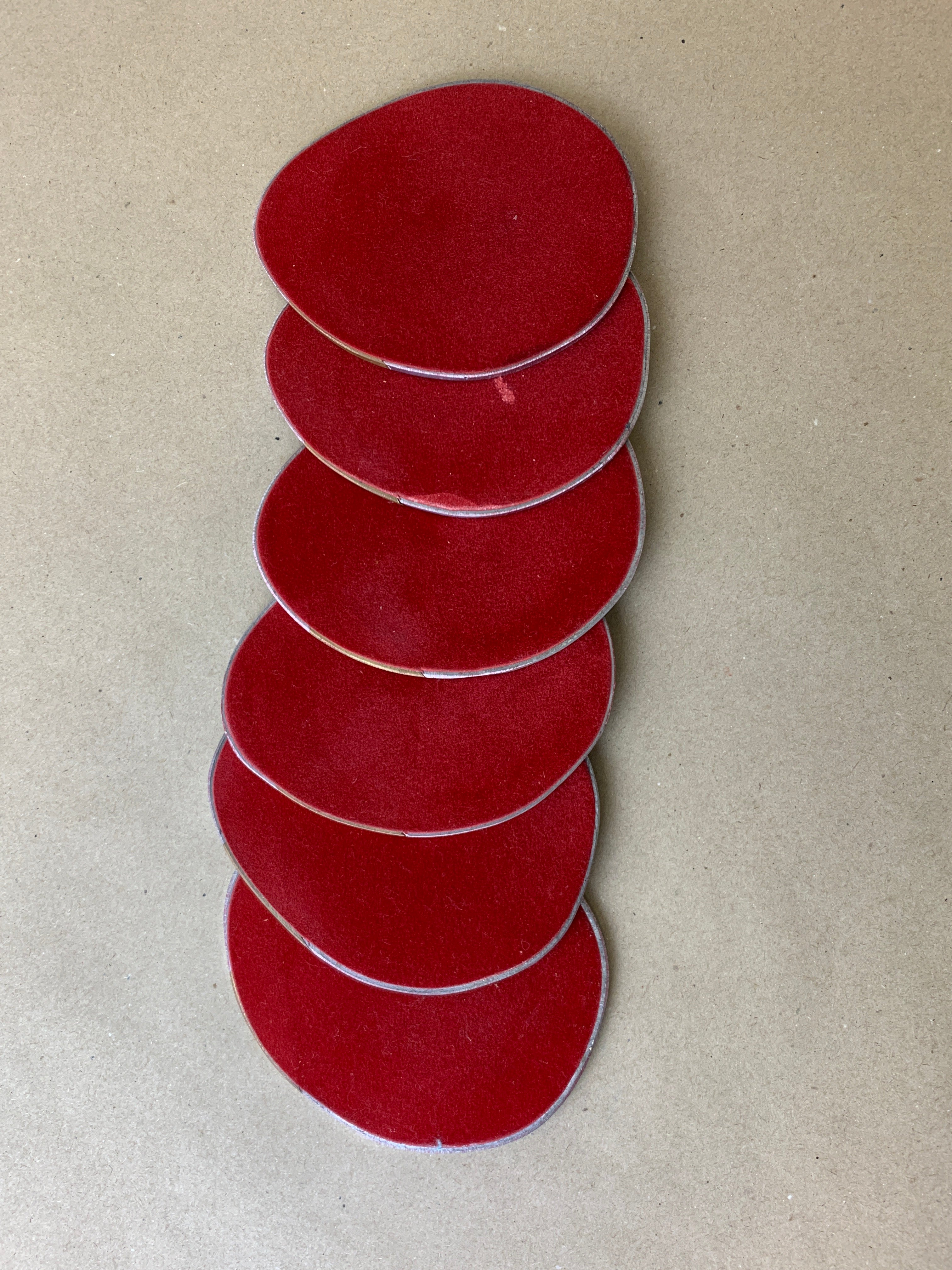 Set of 6 Brutalist Coasters by Garcia Marquez, Spain, 1970's