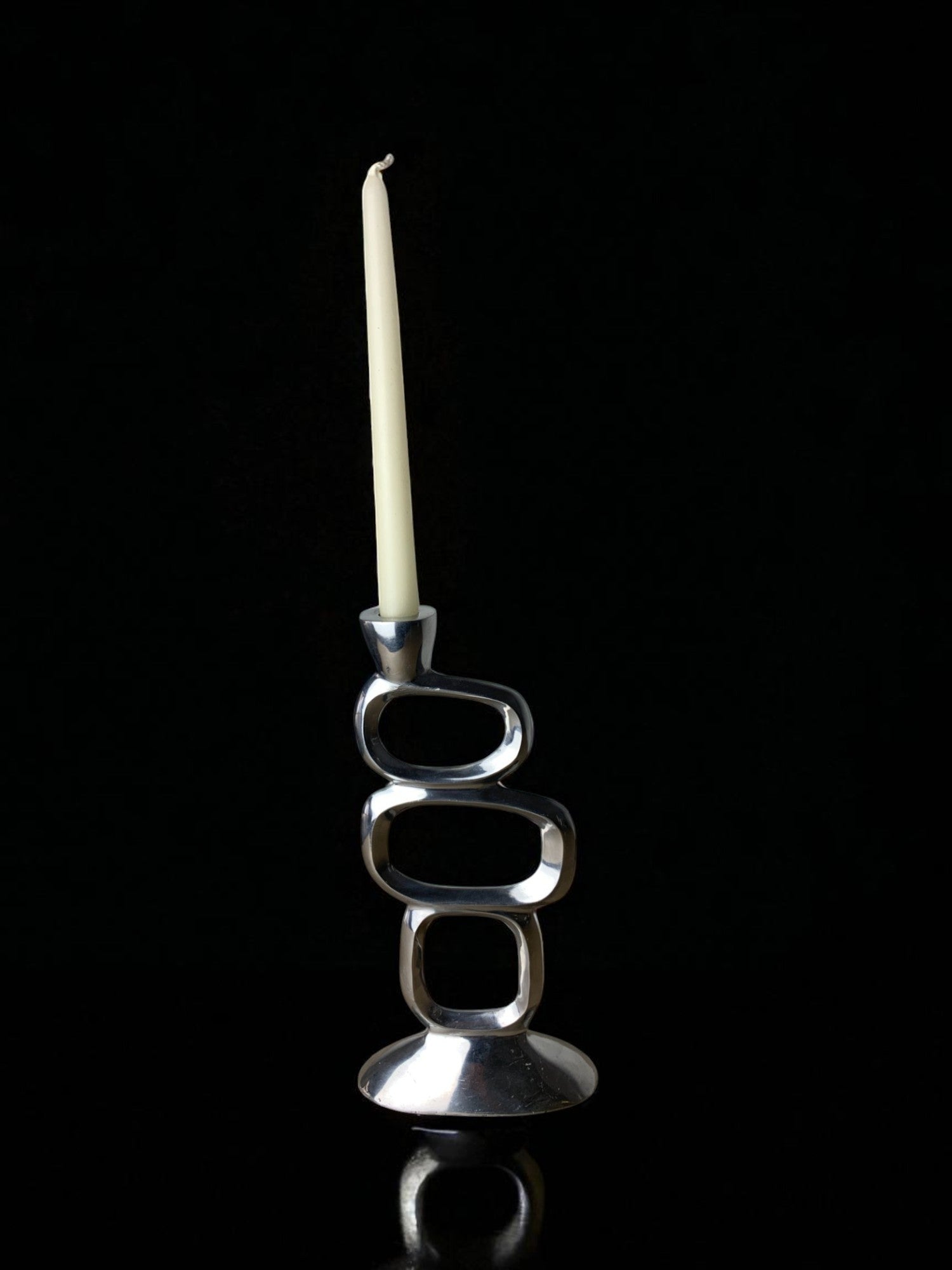 Circle candlestick by matthew hilton, aluminium, 1980's