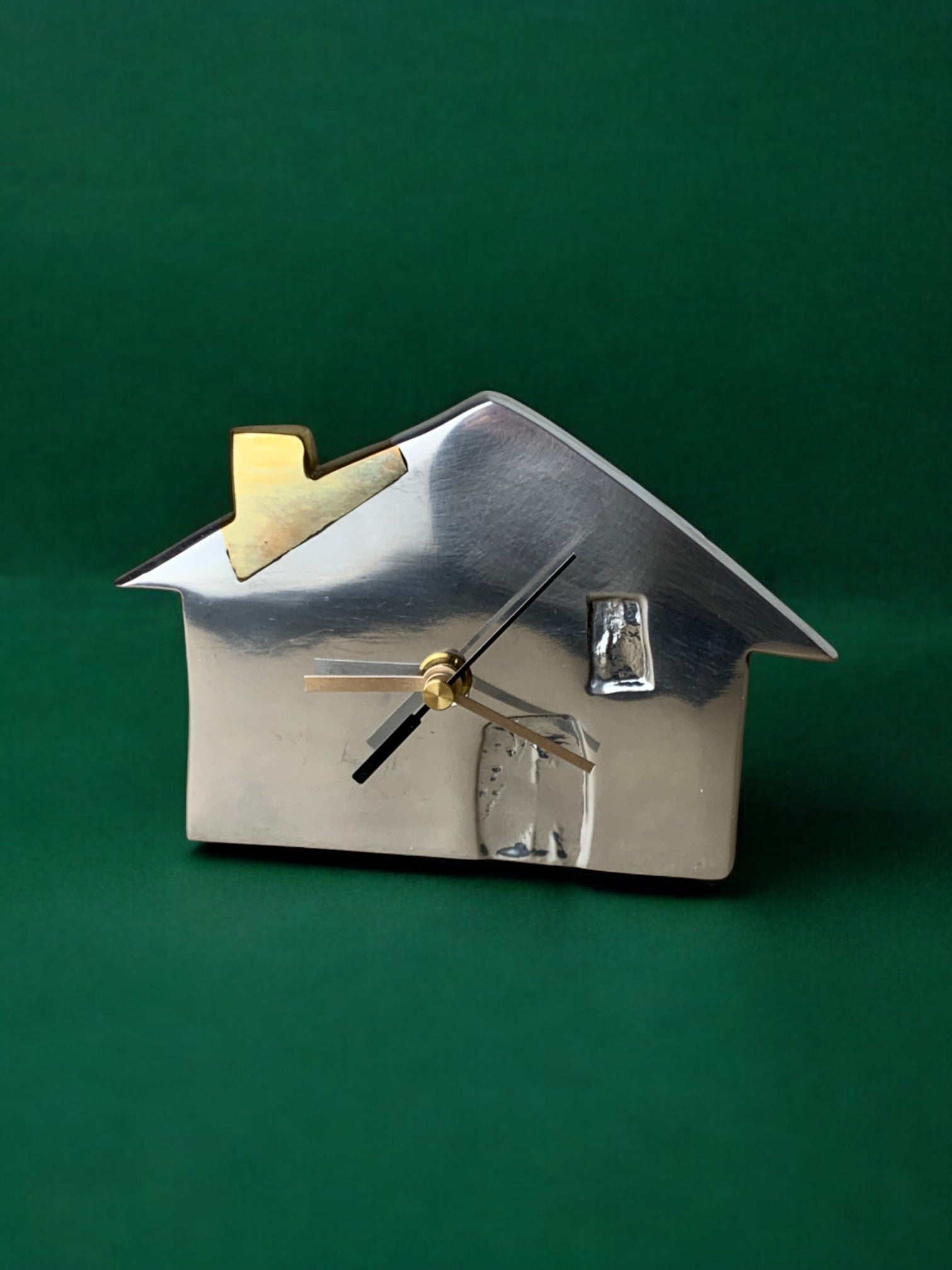 Brutalist sculptural clock by Art3, Spain, 1980's
