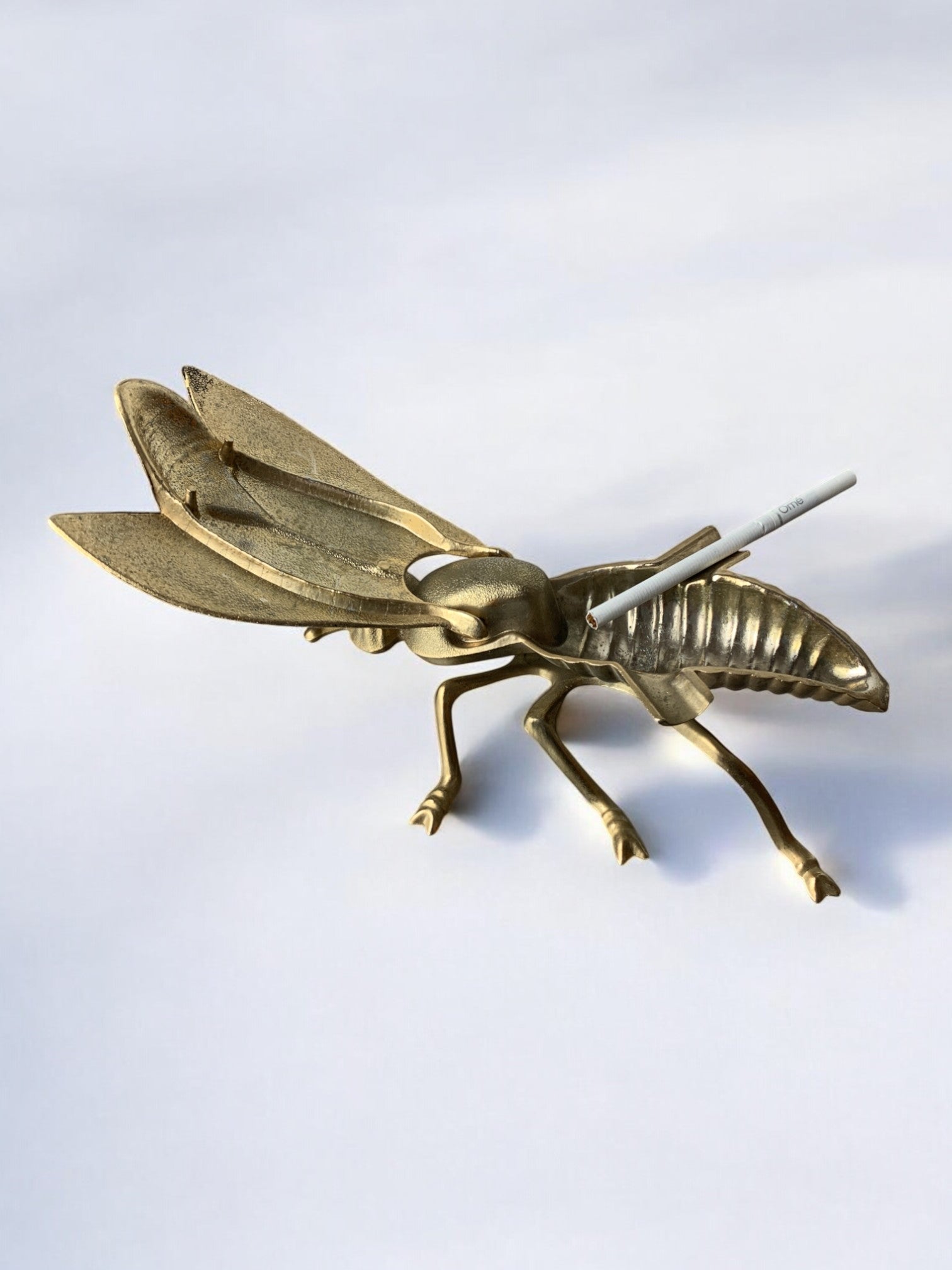Regency fly ashtray in brass, Spain, 1980's