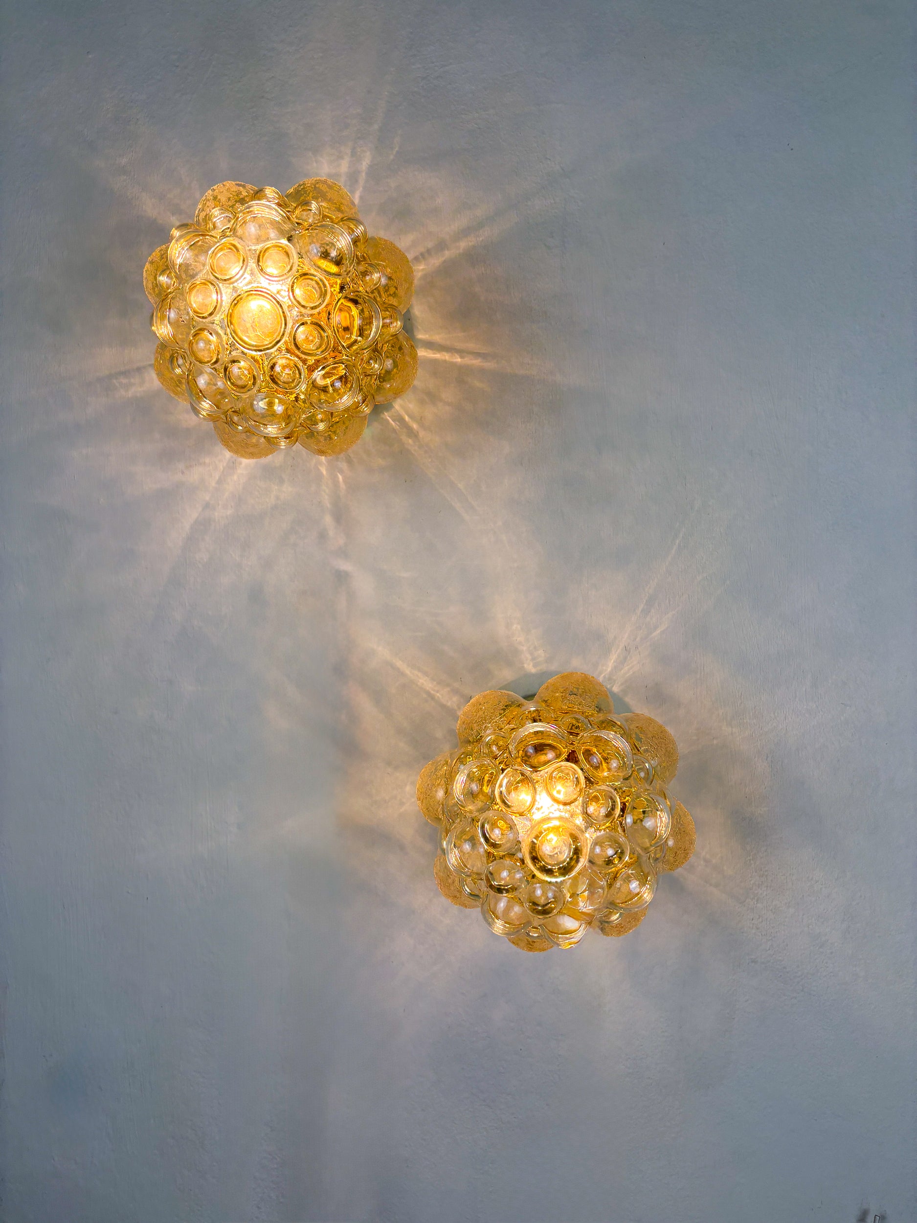 Pair of Bubble Glass Sconces – Helena Tynell Style, Germany 1970s