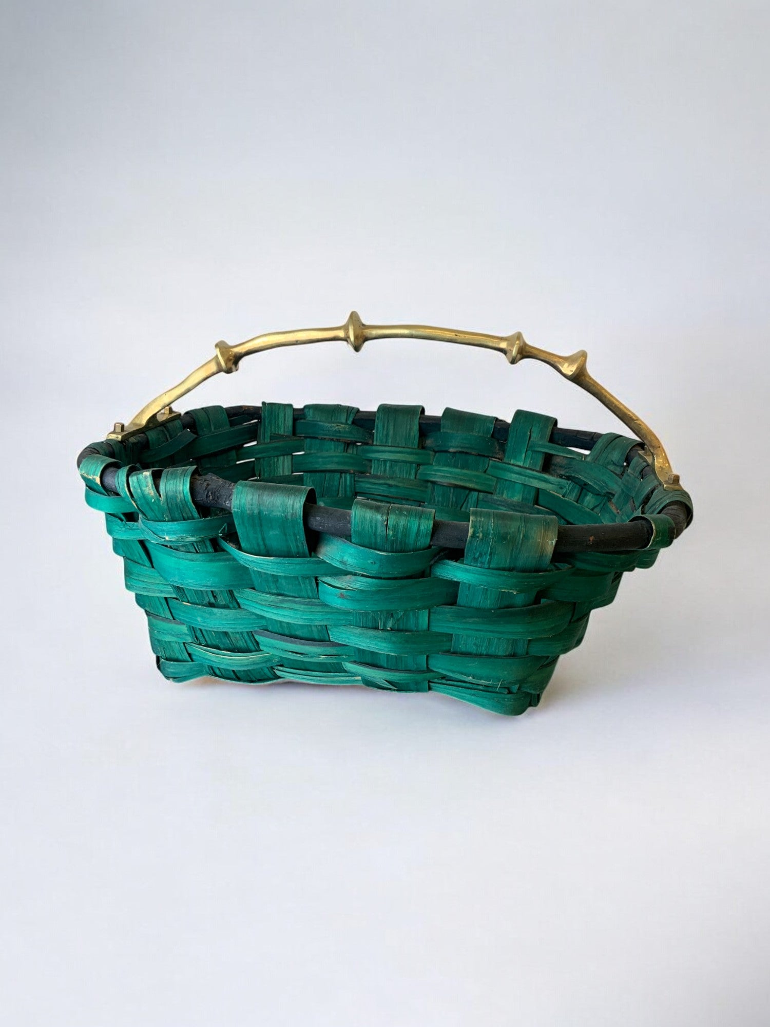 Brutalist basket by David Marhsall, Wood & Bronze, Spain, 1970's
