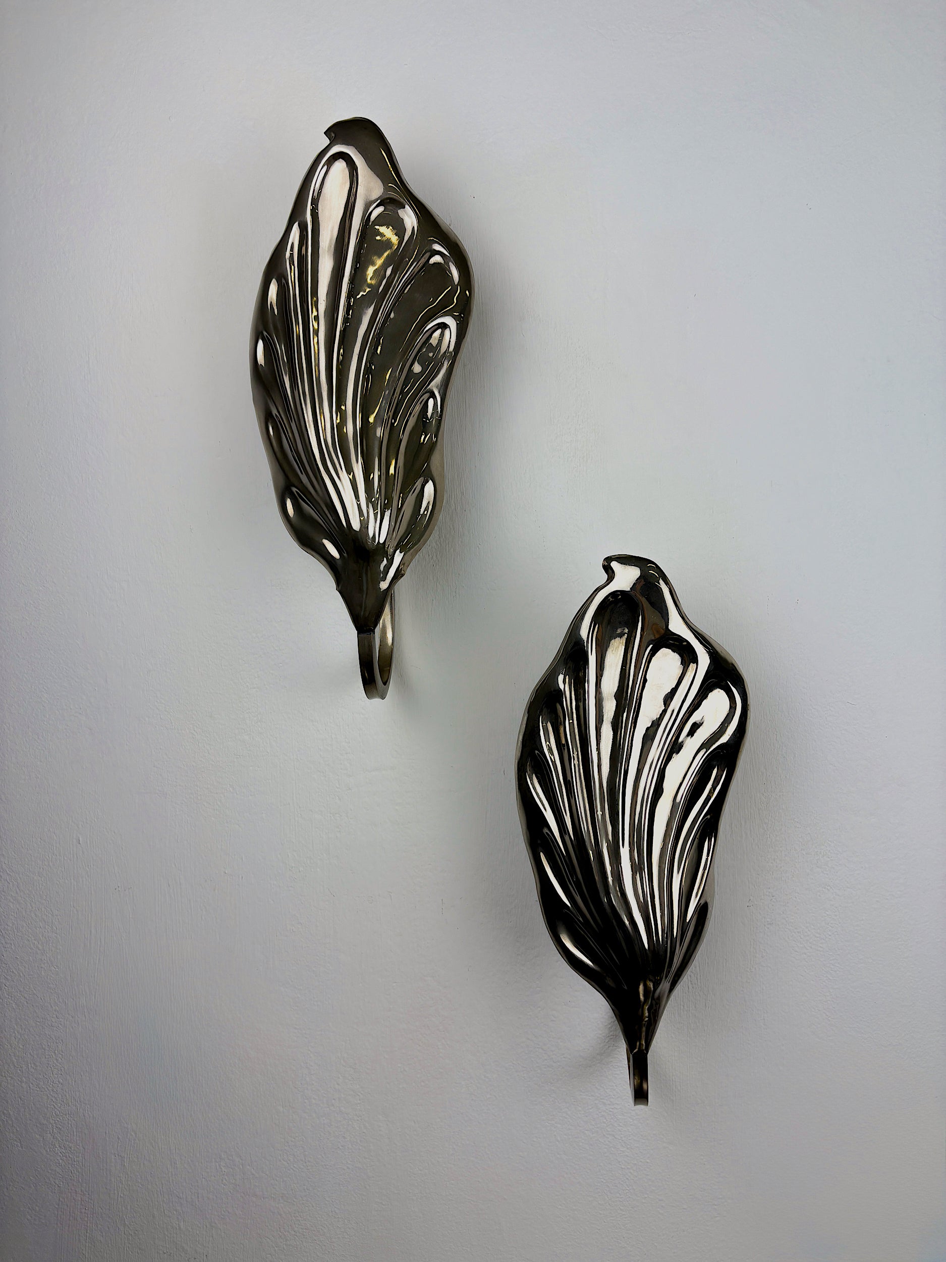 Pair of Tommaso Barbi "Rhubarb" Sconces for  Bottega Gadda, Italy, 1970's