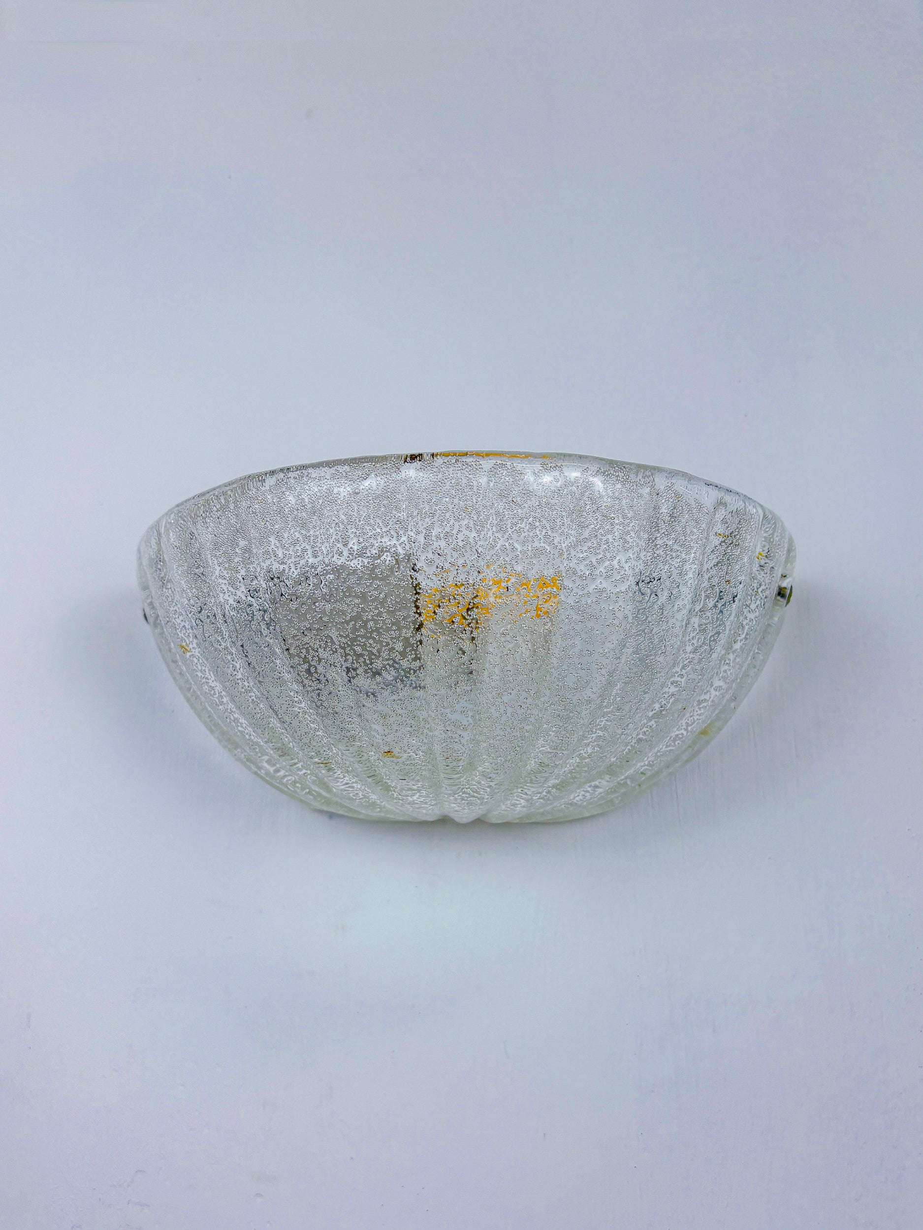 Shell-shaped Rugiada Murano Glass Wall Sconce, Italy, 1970's